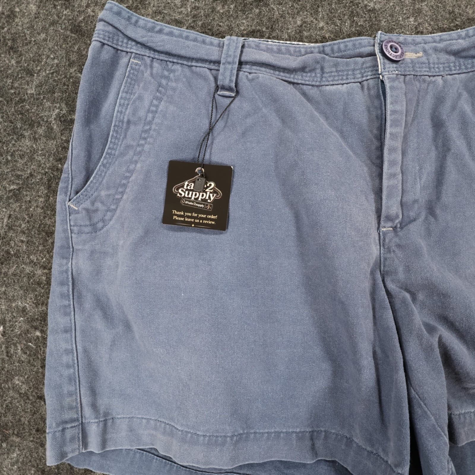Natural Reflections Shorts Womens 14 Blue Cotton Casual Chino Summer Classic - Thumbnail 9