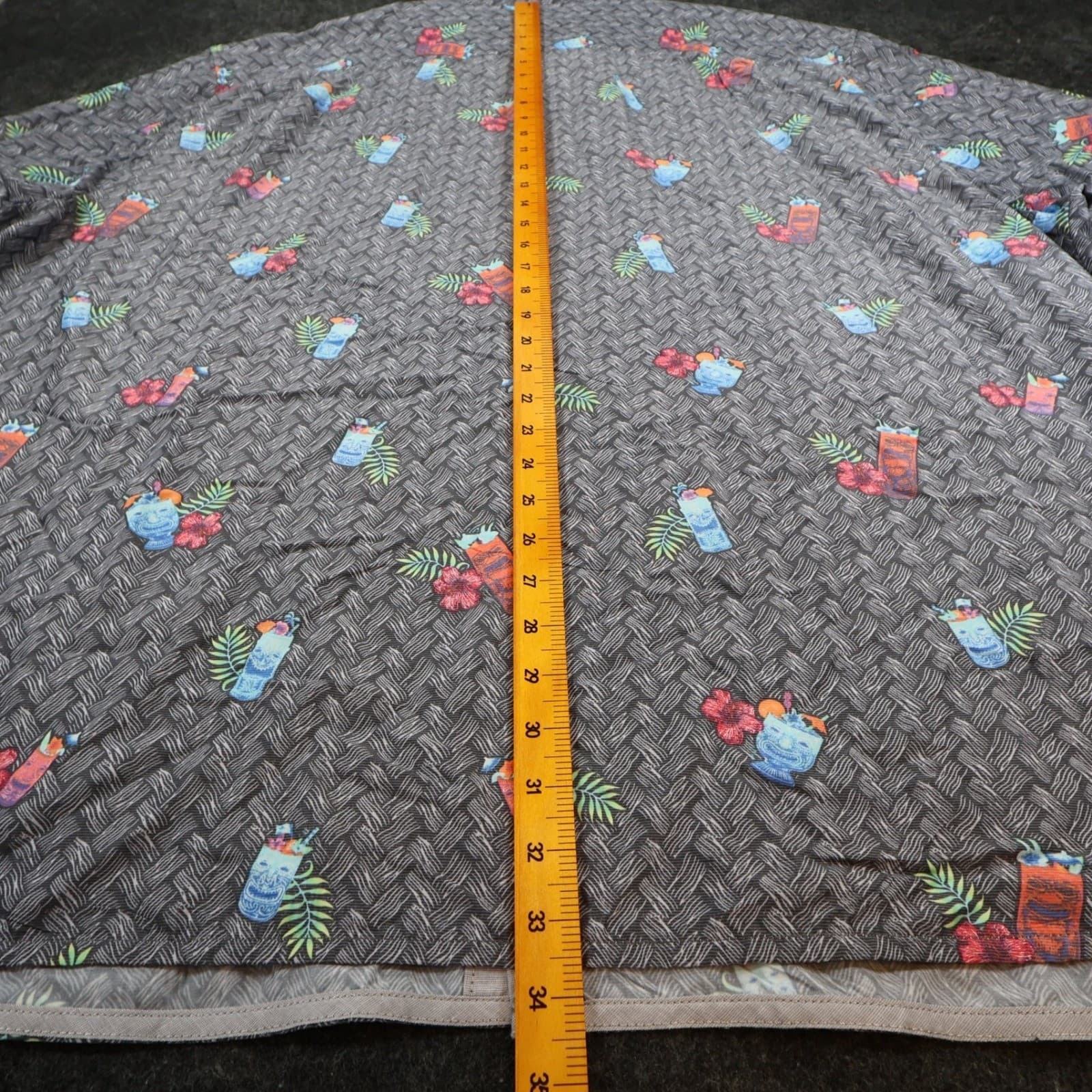 Tommy Bahama Button Up Shirt Mens 3XL Gray Coconut Point Tiki Cocktail Hawaiian - Thumbnail 5