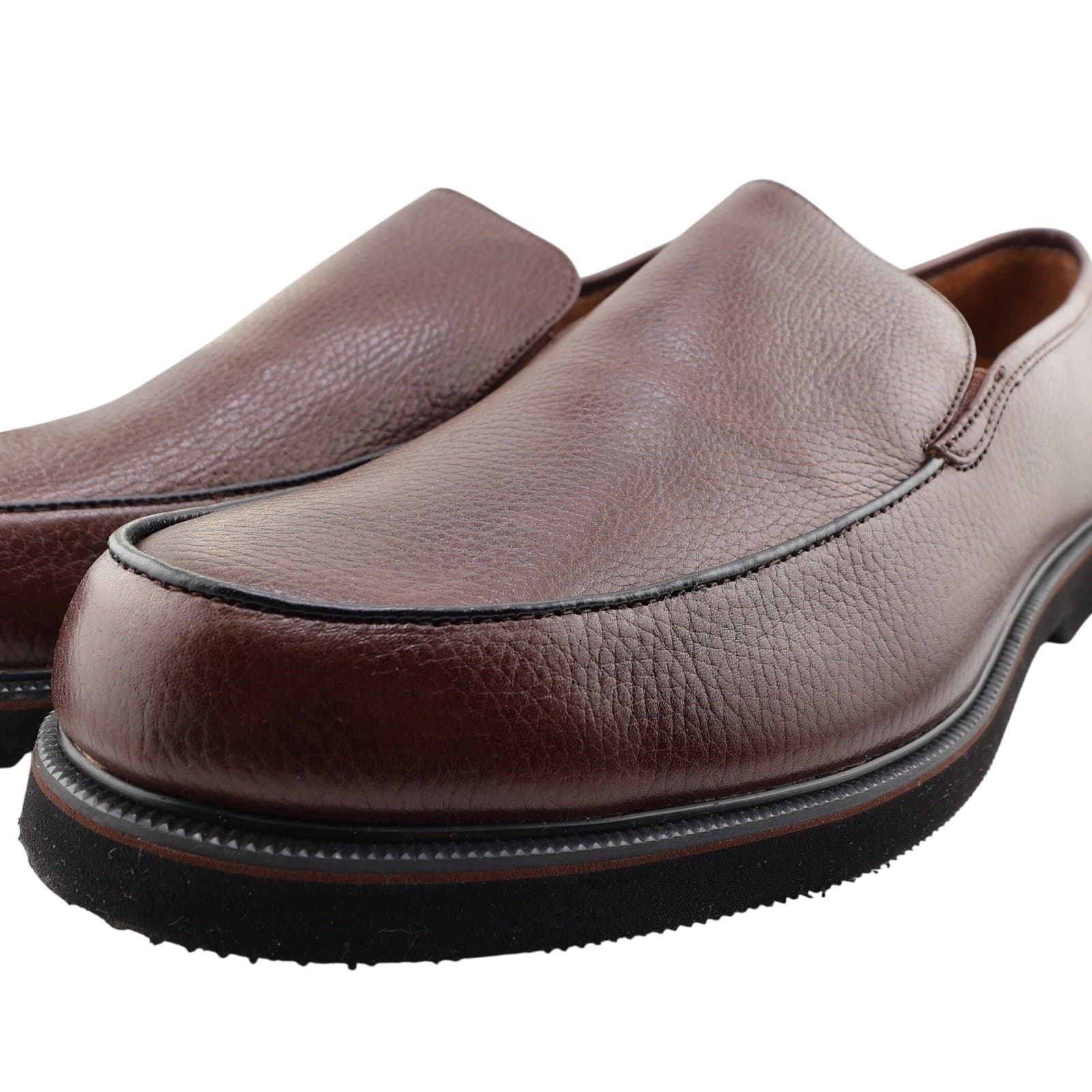 Dr. Scholls Slip On Moc Mens 13 Brown Leather Comfort Loafer 125LC72 - Thumbnail 3