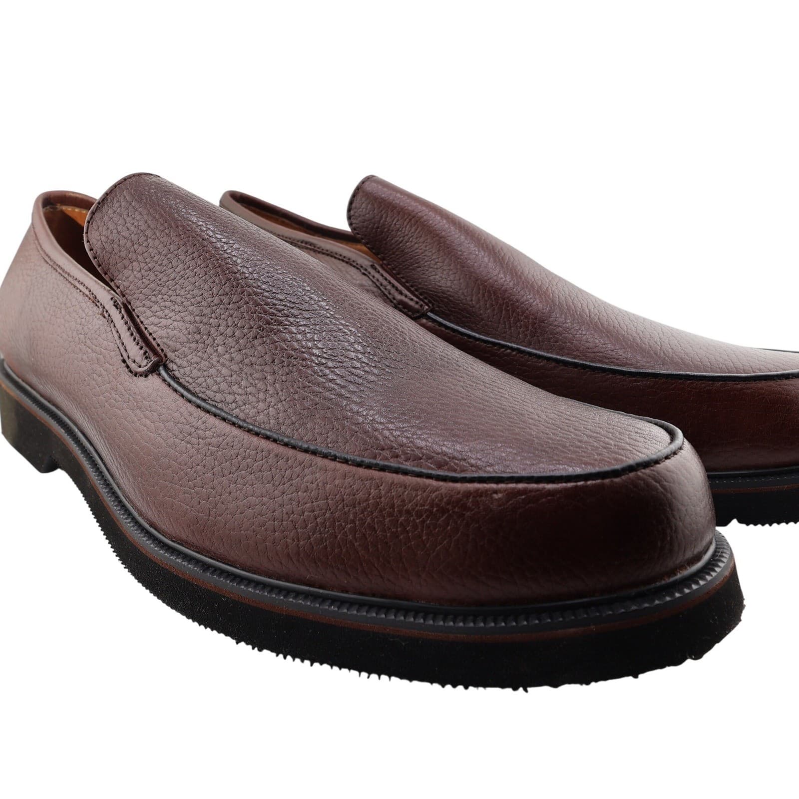 Dr. Scholls Slip On Moc Mens 13 Brown Leather Comfort Loafer 125LC72 - Thumbnail 4