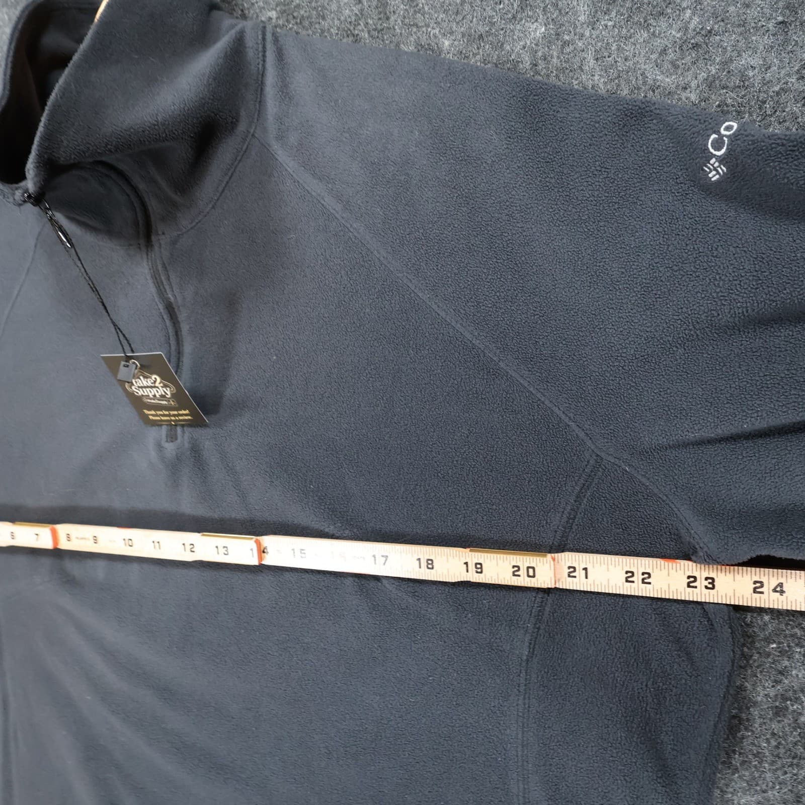 Columbia Fleece Pullover Womens 1X Charcoal Gray Excellent Quarter Zip Top - Thumbnail 3