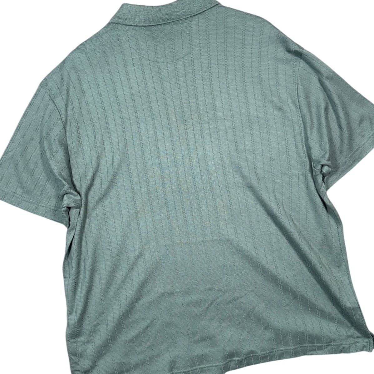 J Ferrar Men's Blue Textured Stripe Short Sleeve Polo Shirt XL NWT - Thumbnail 4