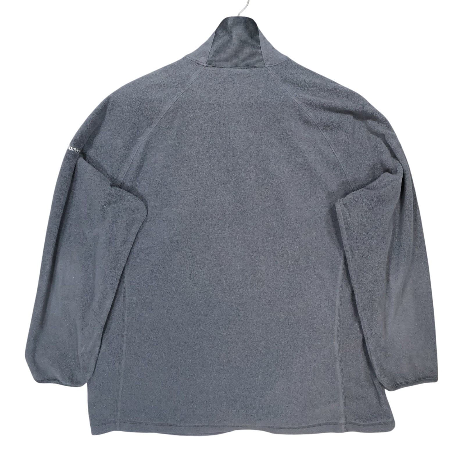 Columbia Fleece Pullover Womens 1X Charcoal Gray Excellent Quarter Zip Top - Thumbnail 2