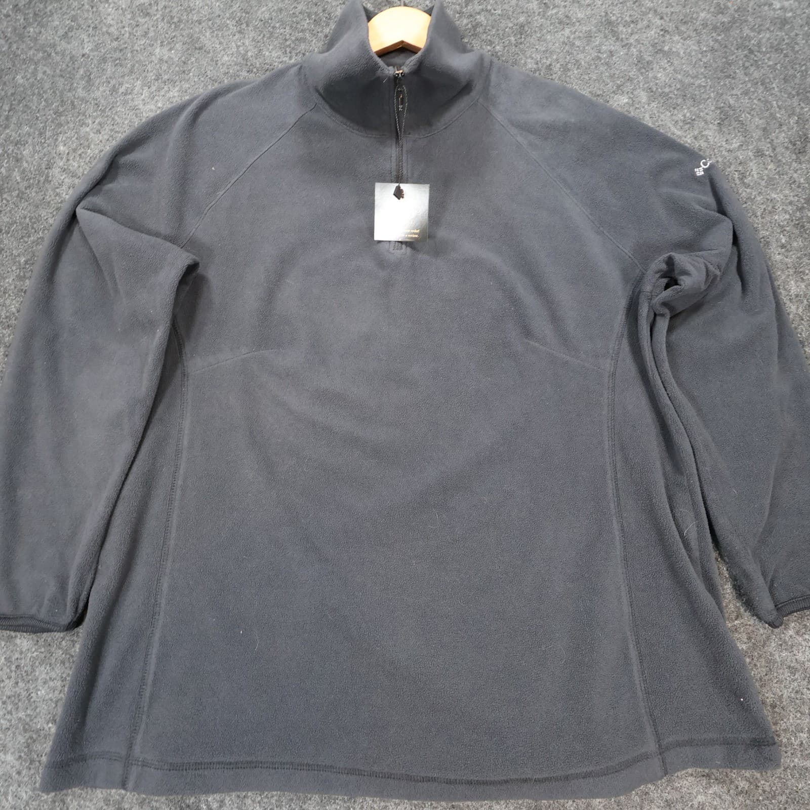 Columbia Fleece Pullover Womens 1X Charcoal Gray Excellent Quarter Zip Top - Thumbnail 10