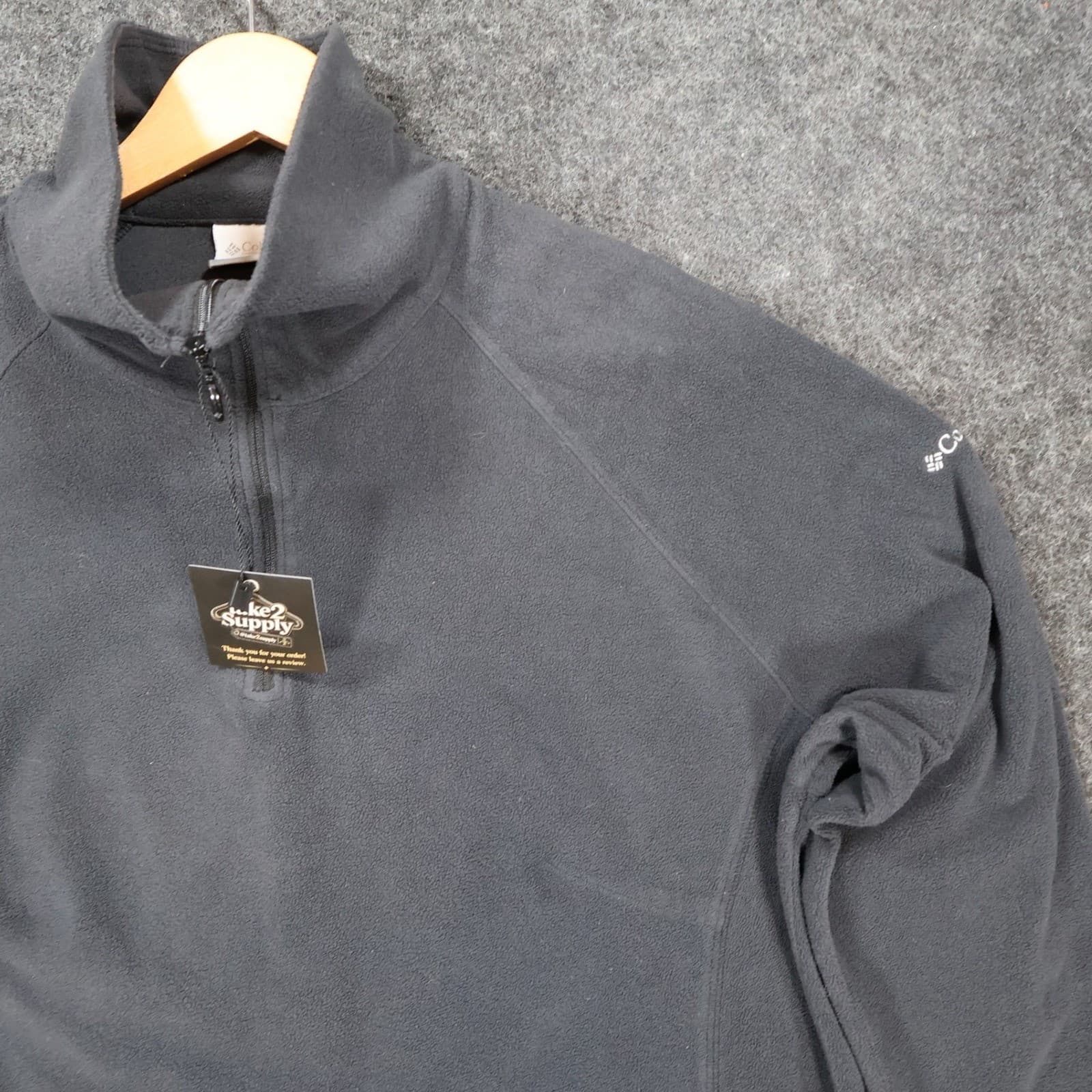 Columbia Fleece Pullover Womens 1X Charcoal Gray Excellent Quarter Zip Top - Thumbnail 9