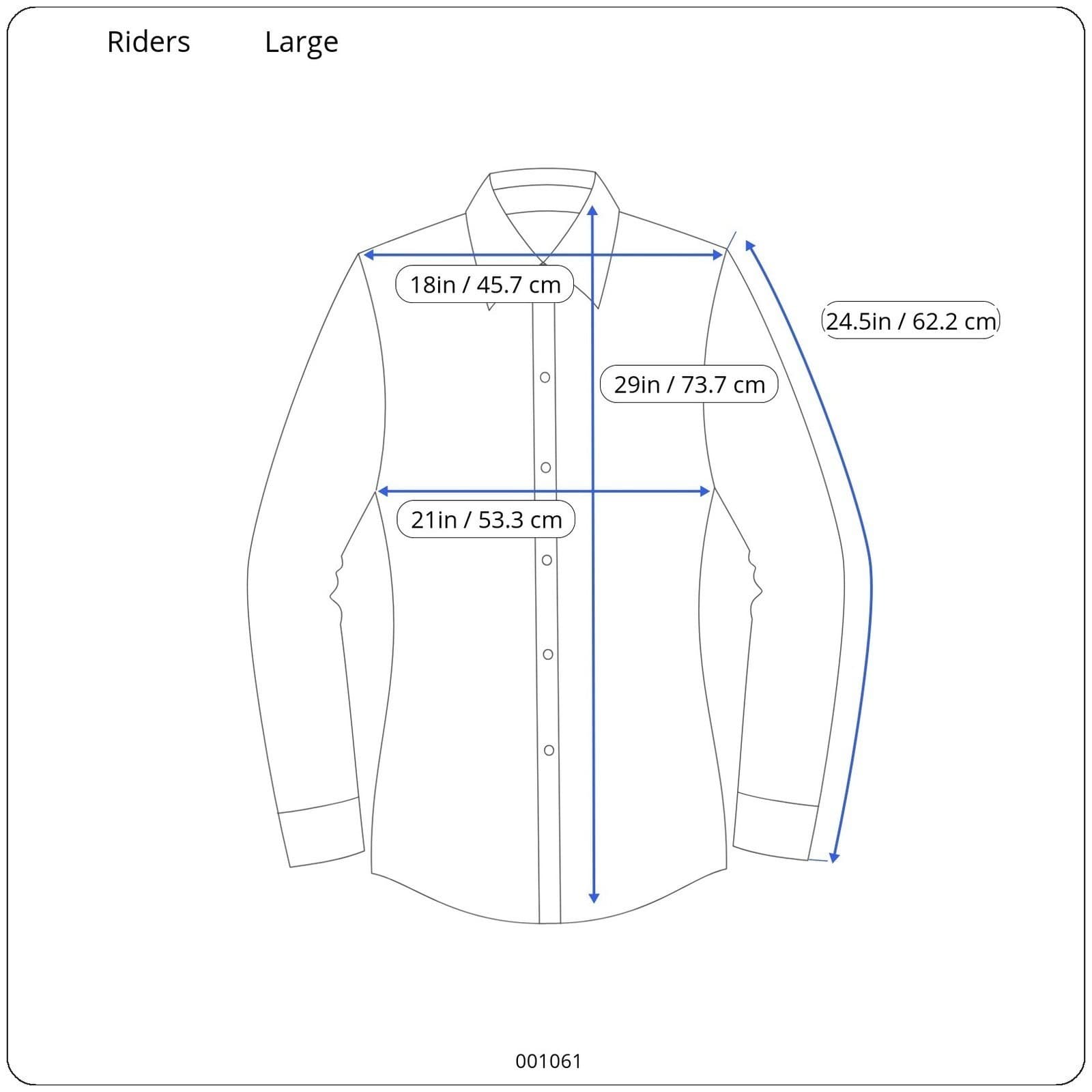 Riders Select Show Shirt LT Blue Ladies Long Sleeve Mandarin Collar Size L - Thumbnail 8