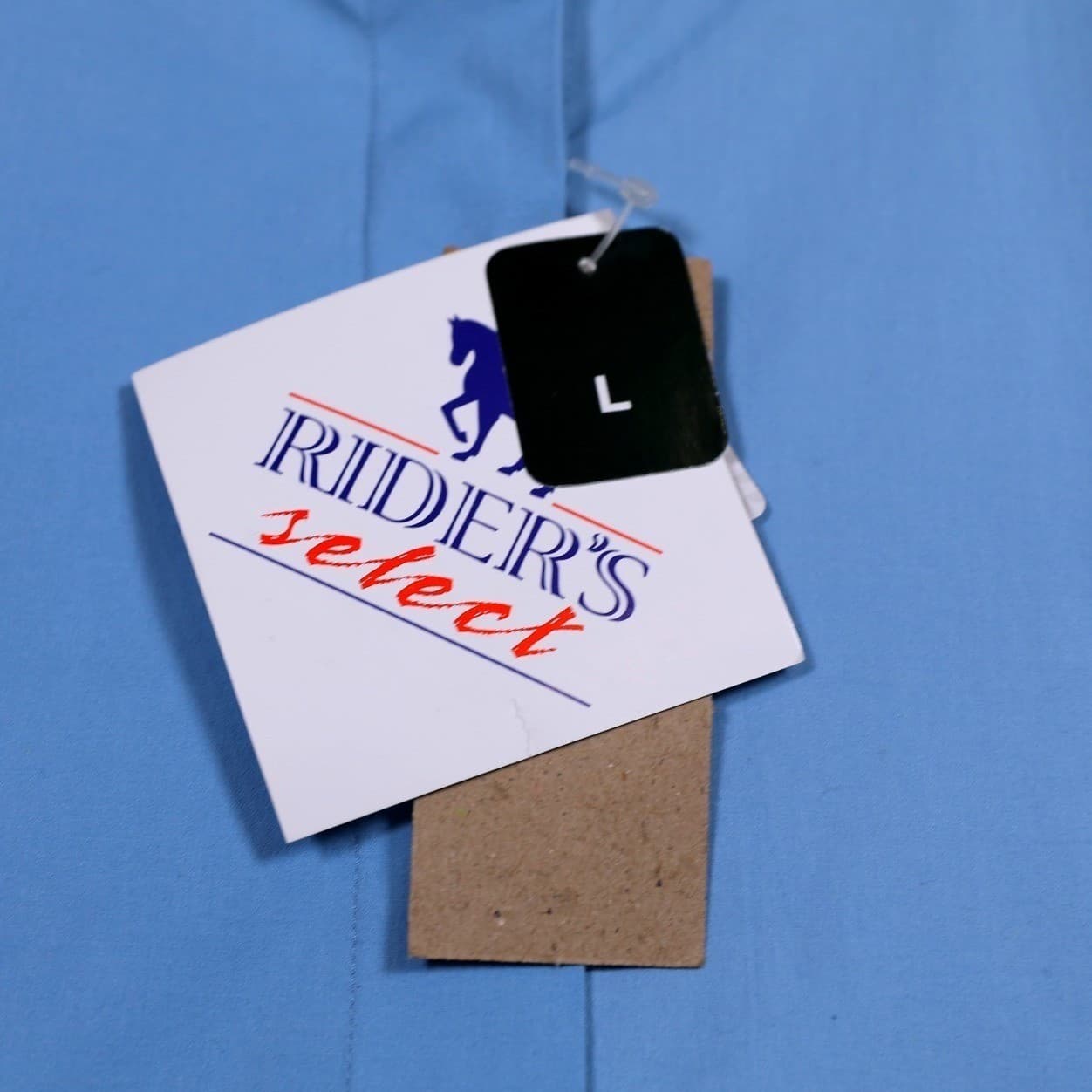 Riders Select Show Shirt LT Blue Ladies Long Sleeve Mandarin Collar Size L - Thumbnail 6