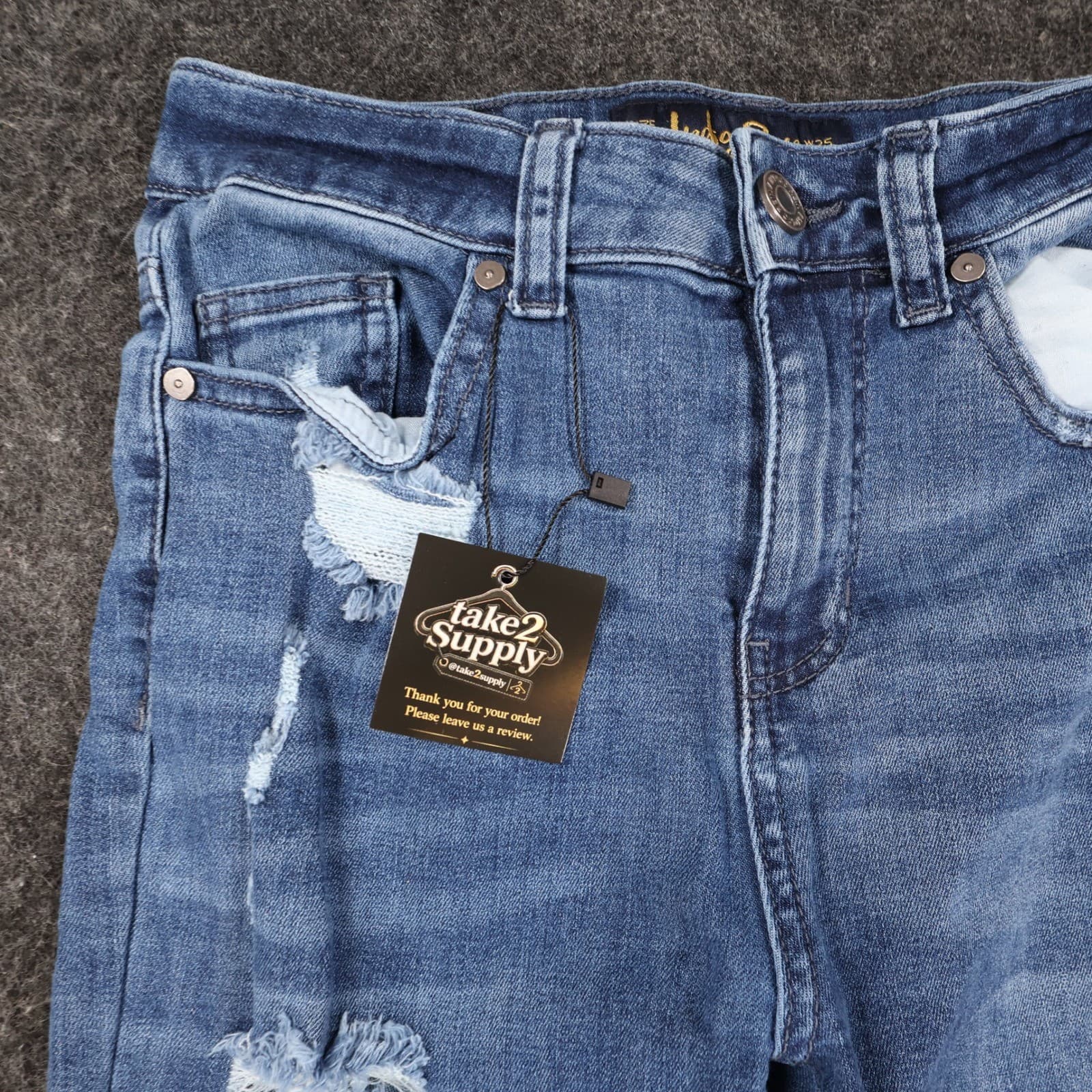 Indigo Rein Flare Jeans Womens 3 Blue Cotton Blend High Rise Distressed 2517 - Thumbnail 11