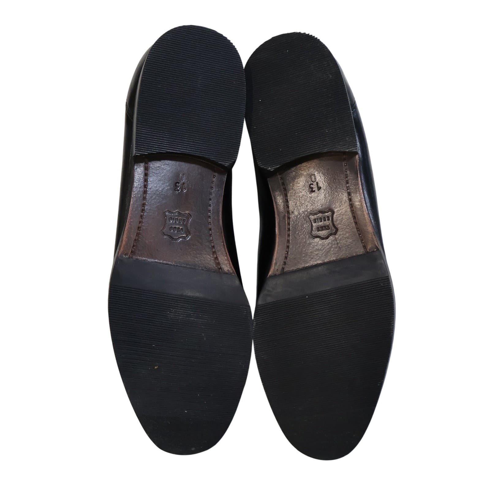 David Taylor Garfield Loafers Mens 13 Black Leather Slip On Dress Shoes Classic - Thumbnail 6