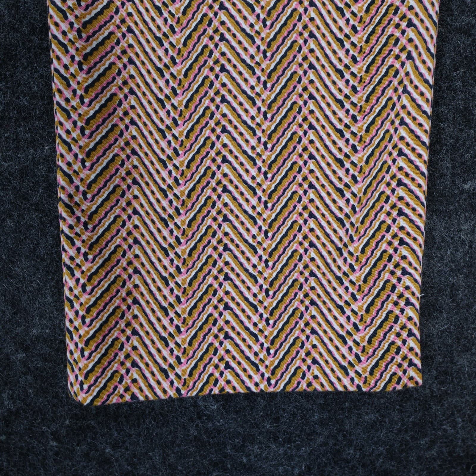 The Limited Drew Fit Pants Womens 0 Pink Cotton Zig Zag Pattern Dress Trousers - Thumbnail 11