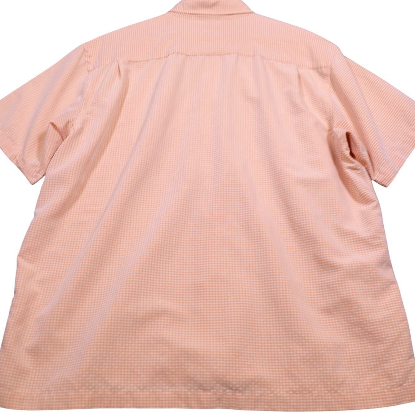 VAN HEUSEN Mens Peach Gingham Short Sleeve Button Down Shirt XL 17-17.5 - Thumbnail 6