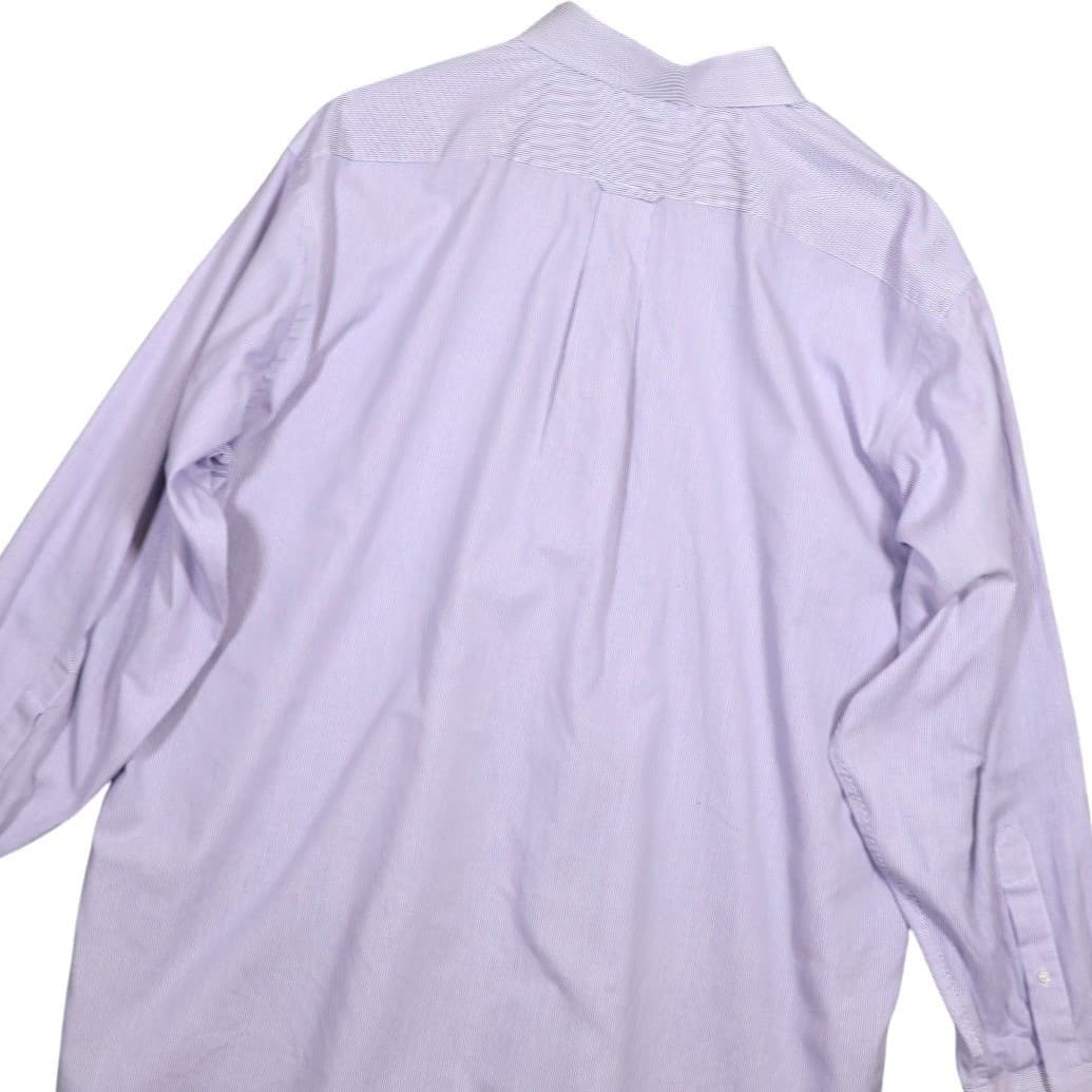 Stafford Mens Button Down Shirt Stripe Long Sleeve Size XL 17.5 34-35 - Thumbnail 3