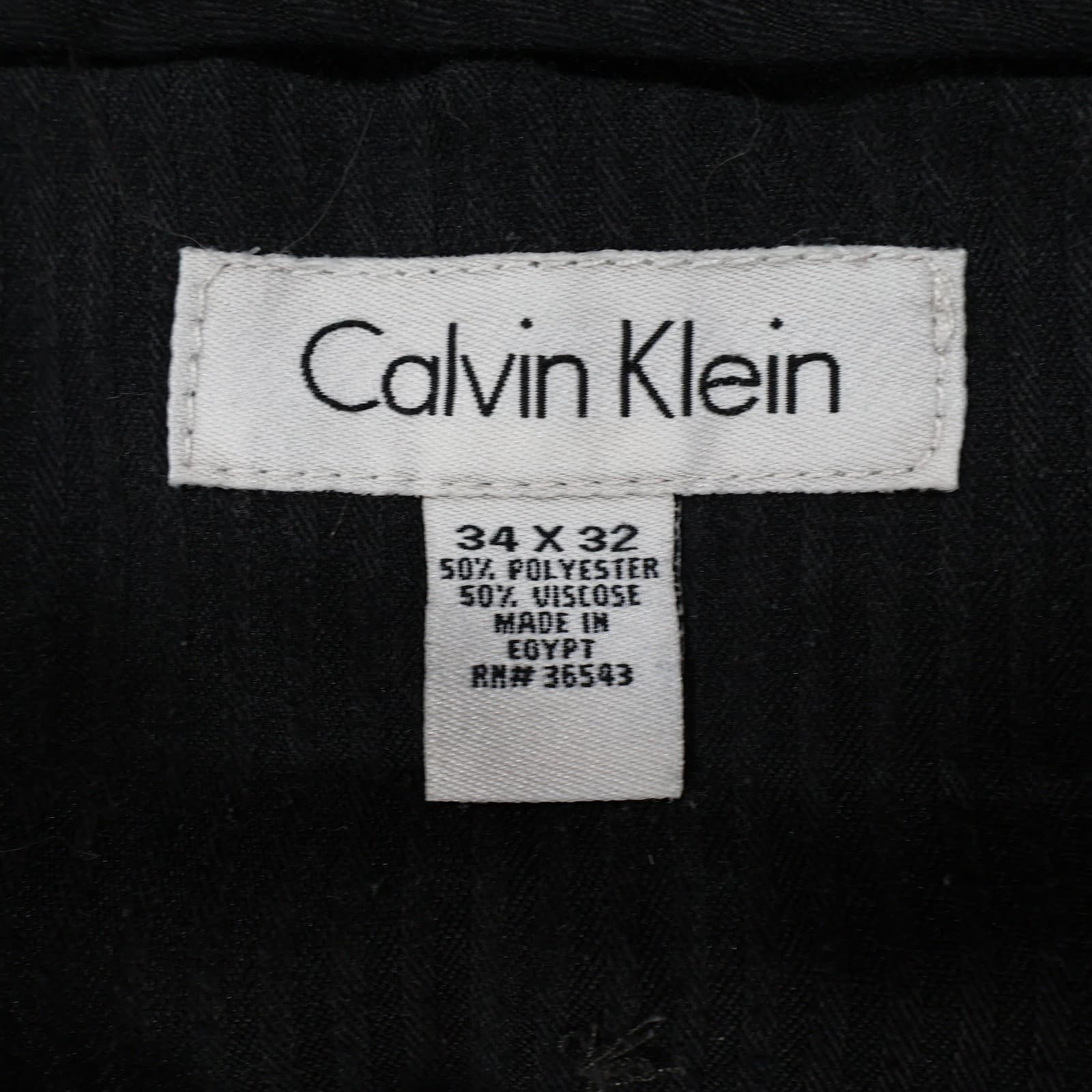 Calvin Klein Dress Pants Mens 34x32 Gray Excellent Flat Front Straight Leg - Thumbnail 7