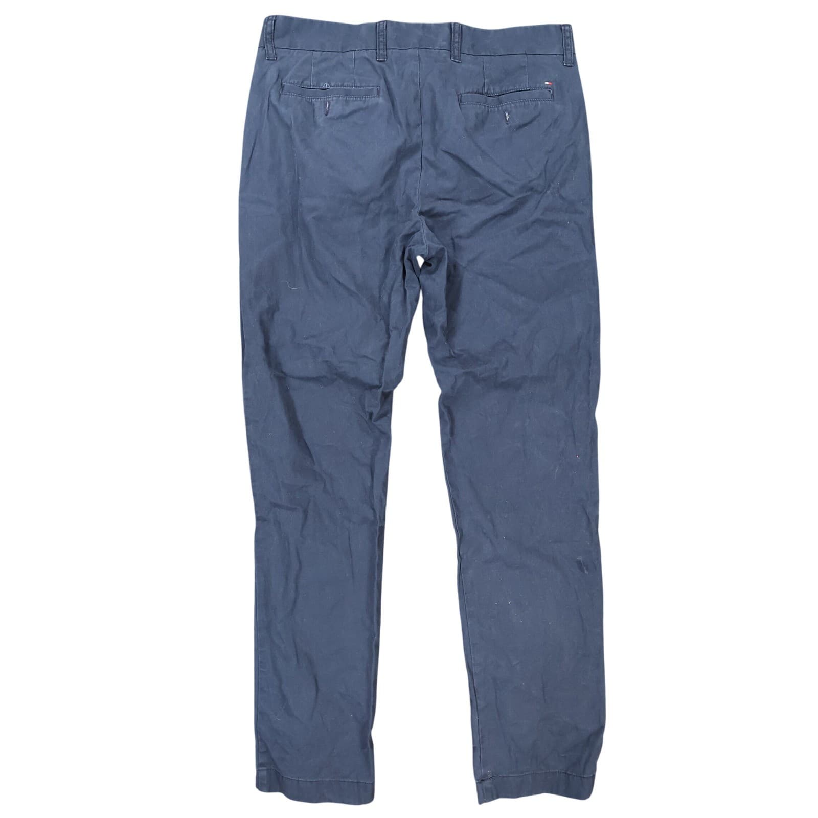 Tommy Hilfiger Chino Pants Mens 32/34 Navy Blue Excellent Tailored Fit Cotton - Thumbnail 2