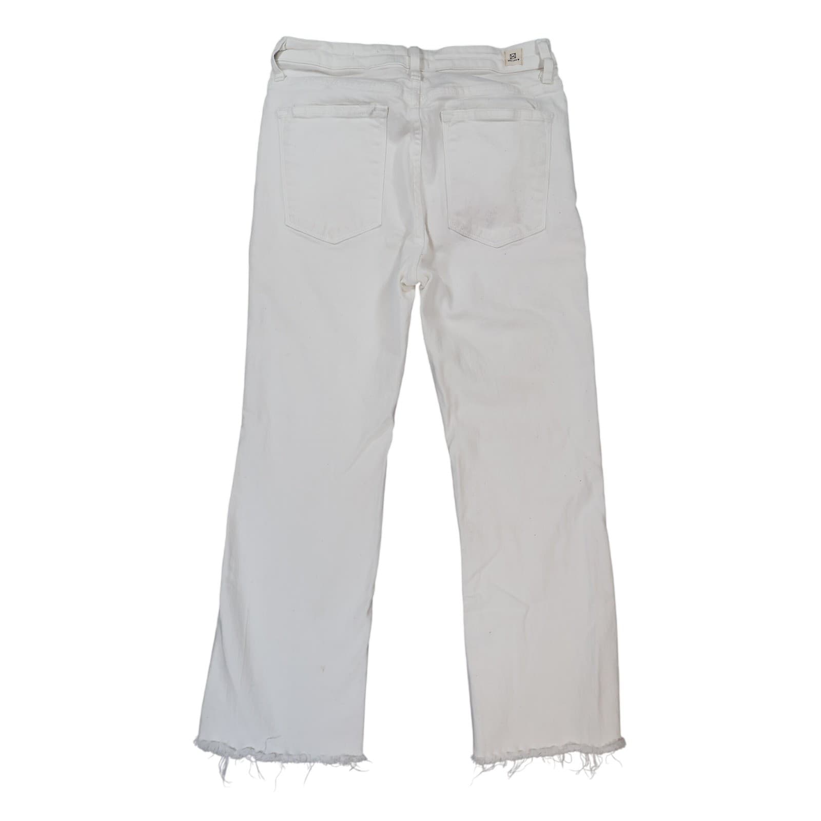 L.T.J Denim Jeans Womens 29 White Excellent Raw Hem Flare - Thumbnail 2