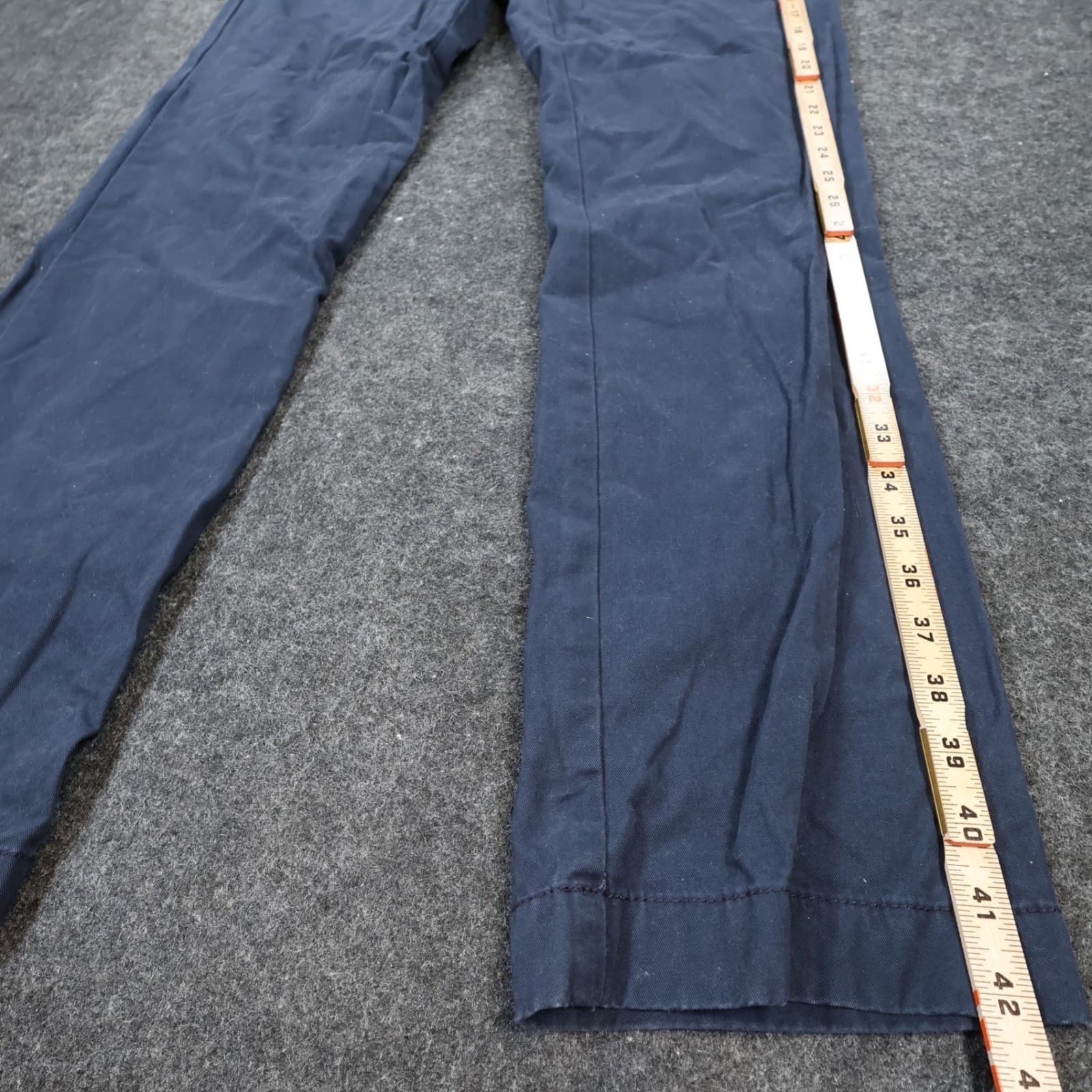 Tommy Hilfiger Chino Pants Mens 32/34 Navy Blue Excellent Tailored Fit Cotton - Thumbnail 3