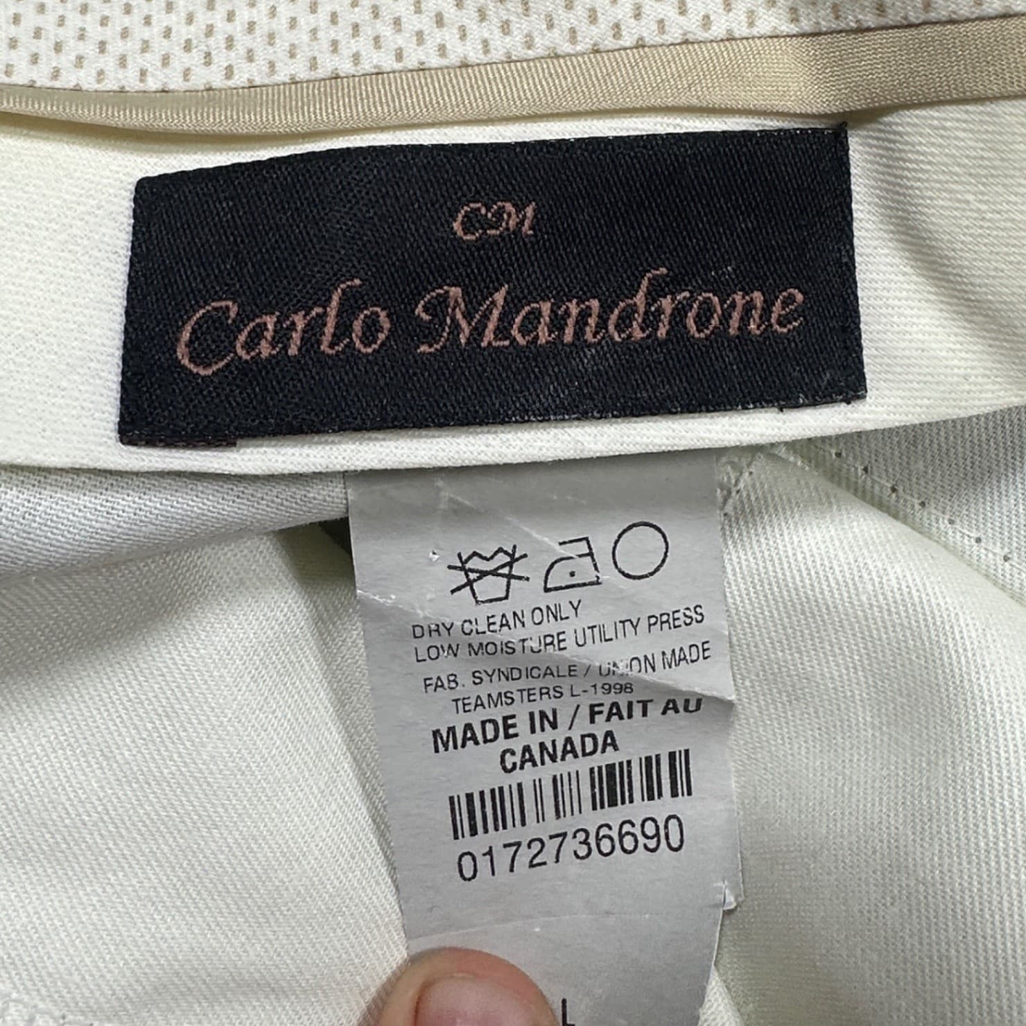 Vintage Carlo Mandrone Dress Pants Mens 44 Olive Green Wool Pleated - Thumbnail 7
