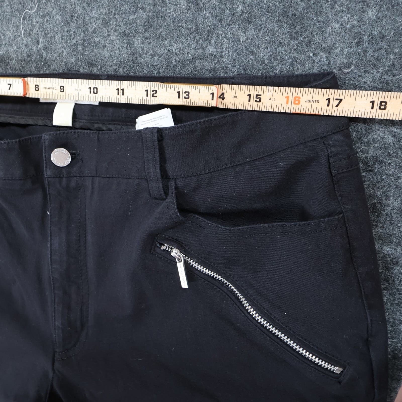 Michael Kors Pants Womens 14 Black Excellent Zipper Pocket Ankle Zip Skinny - Thumbnail 6