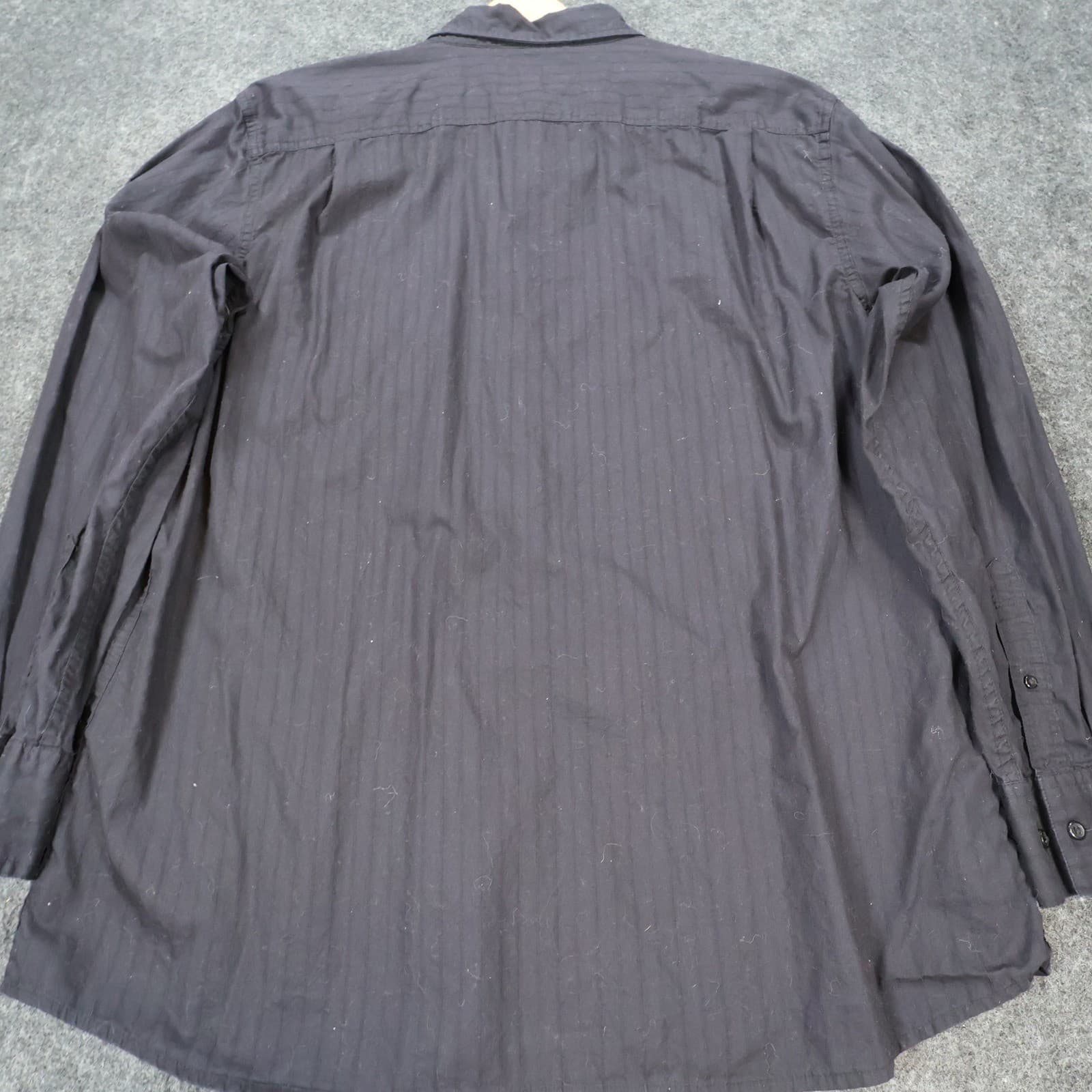 Sonoma Button Down Shirt Mens XL Black Excellent Casual Poplin Striped - Thumbnail 11