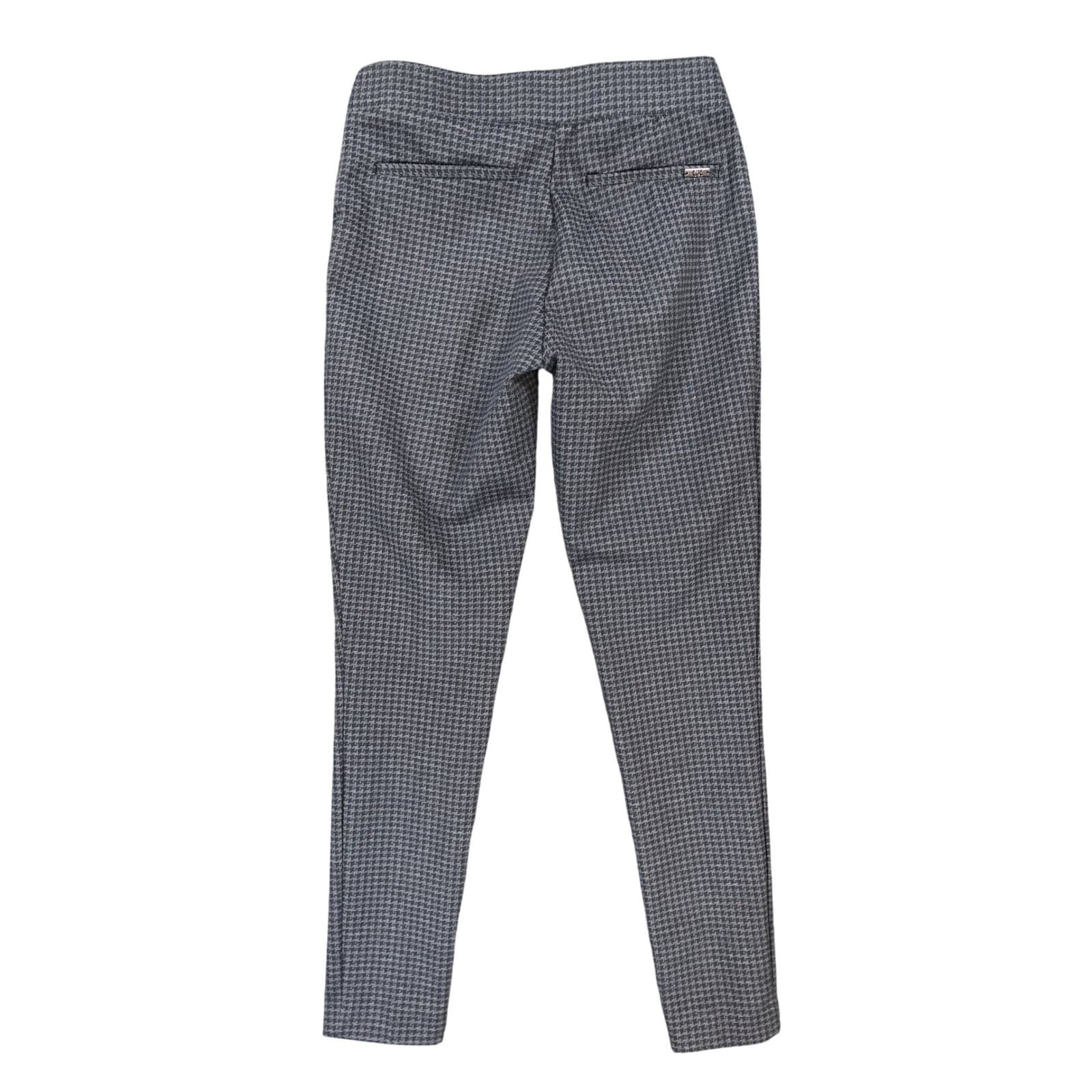 Calvin Klein Dress Pants Womens 2 Grey Excellent Houndstooth Stretch Pull On - Thumbnail 2