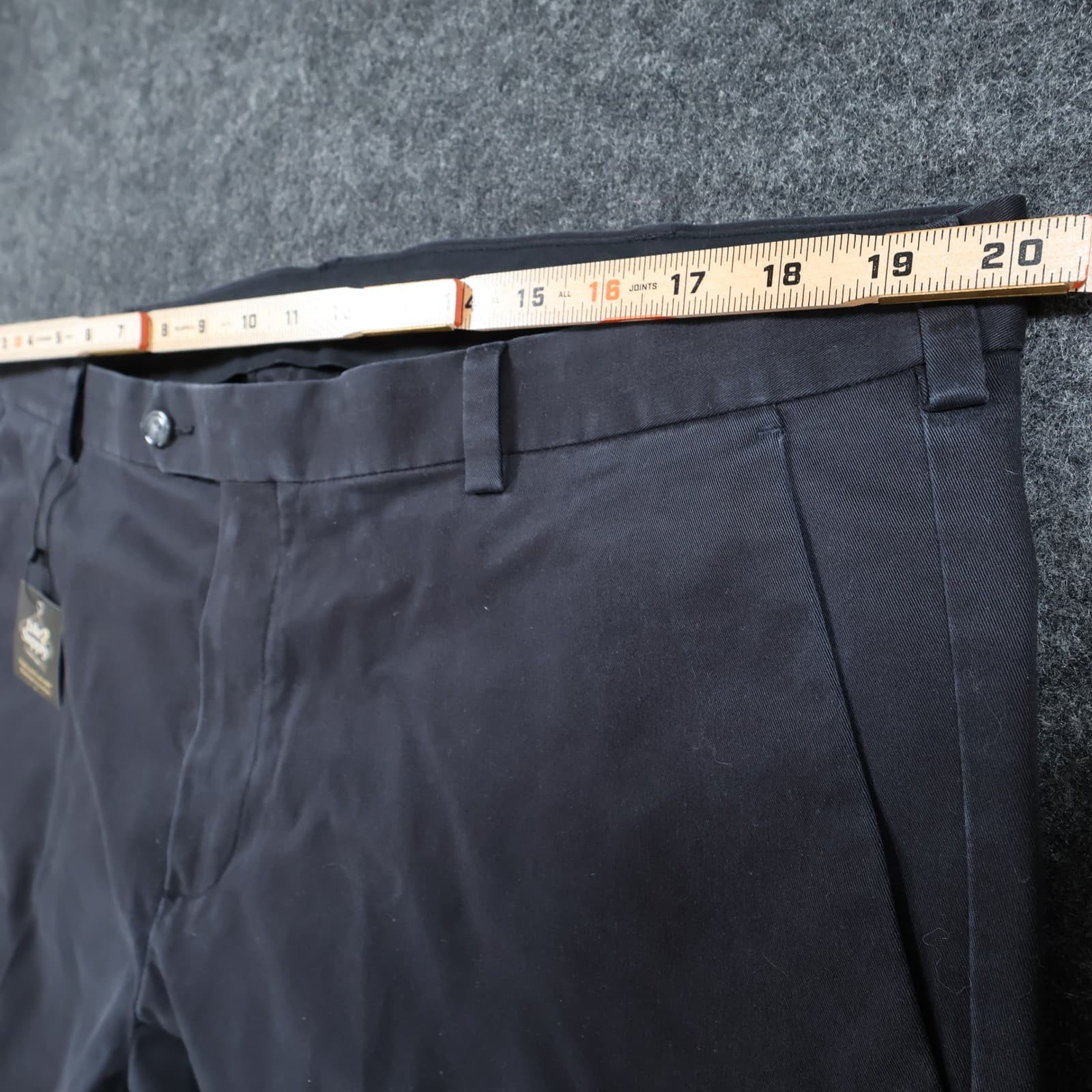 Roundtree & Yorke Chino Pants Mens 38x28 Black Excellent Stretch Twill - Thumbnail 6