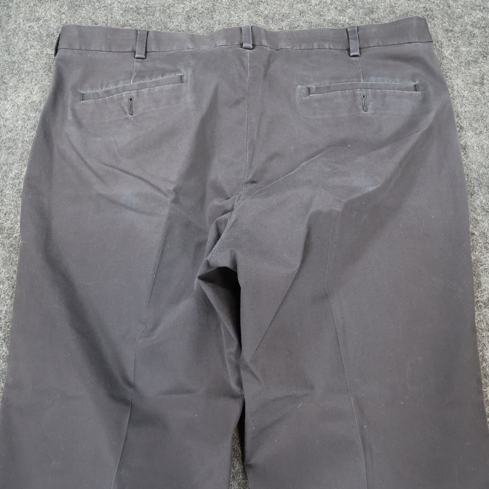 Roundtree & Yorke Chino Pants Mens 38x28 Black Excellent Stretch Twill - Thumbnail 10