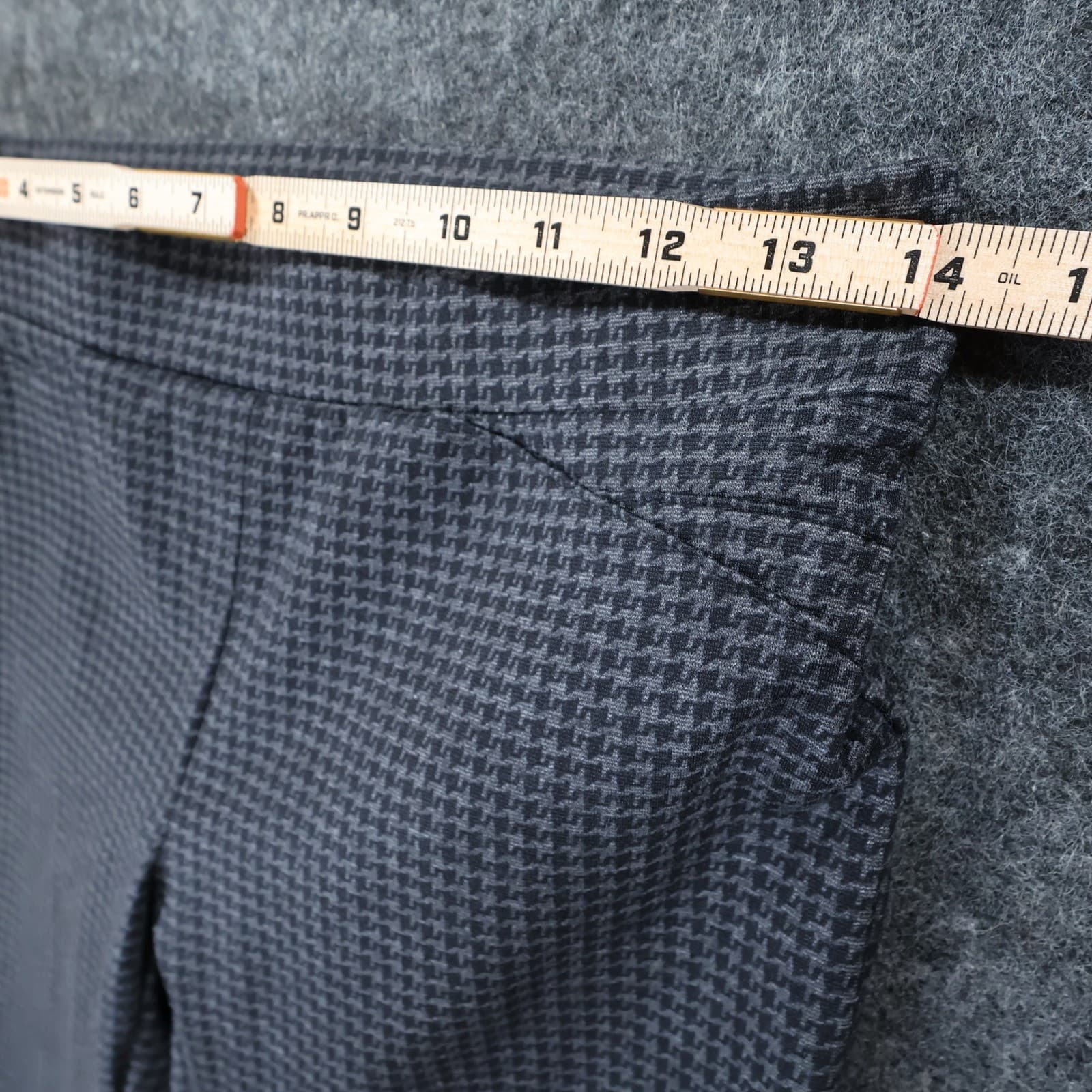 Calvin Klein Dress Pants Womens 2 Grey Excellent Houndstooth Stretch Pull On - Thumbnail 6