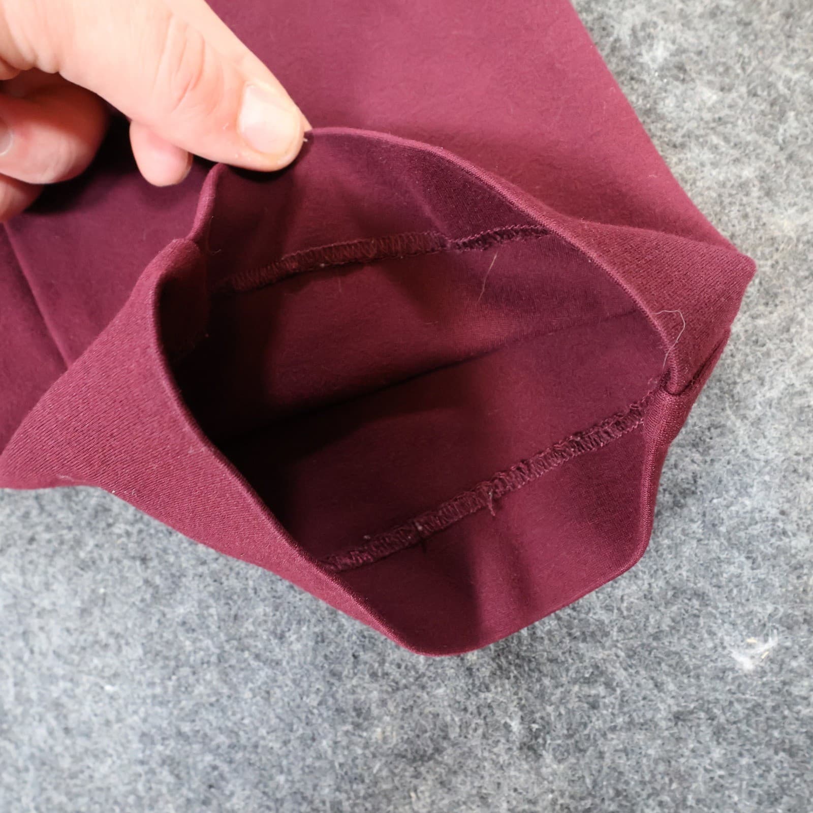 Anne Klein Dress Pants Womens 8 Burgundy Excellent Faux Leather Trim - Thumbnail 9