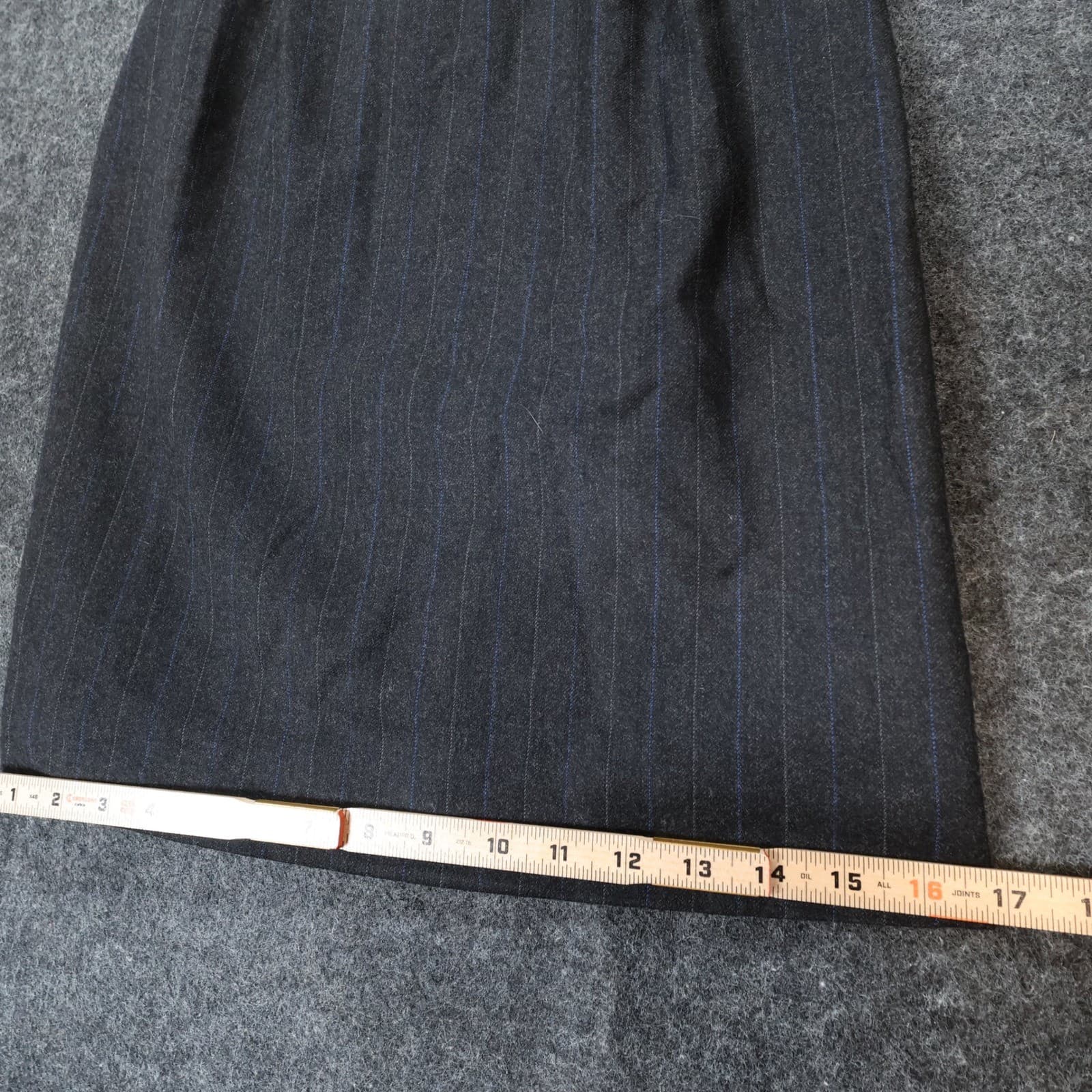 Lauren Ralph Lauren Pencil Skirt Womens 2P Gray Excellent Pinstripe Wool - Thumbnail 5