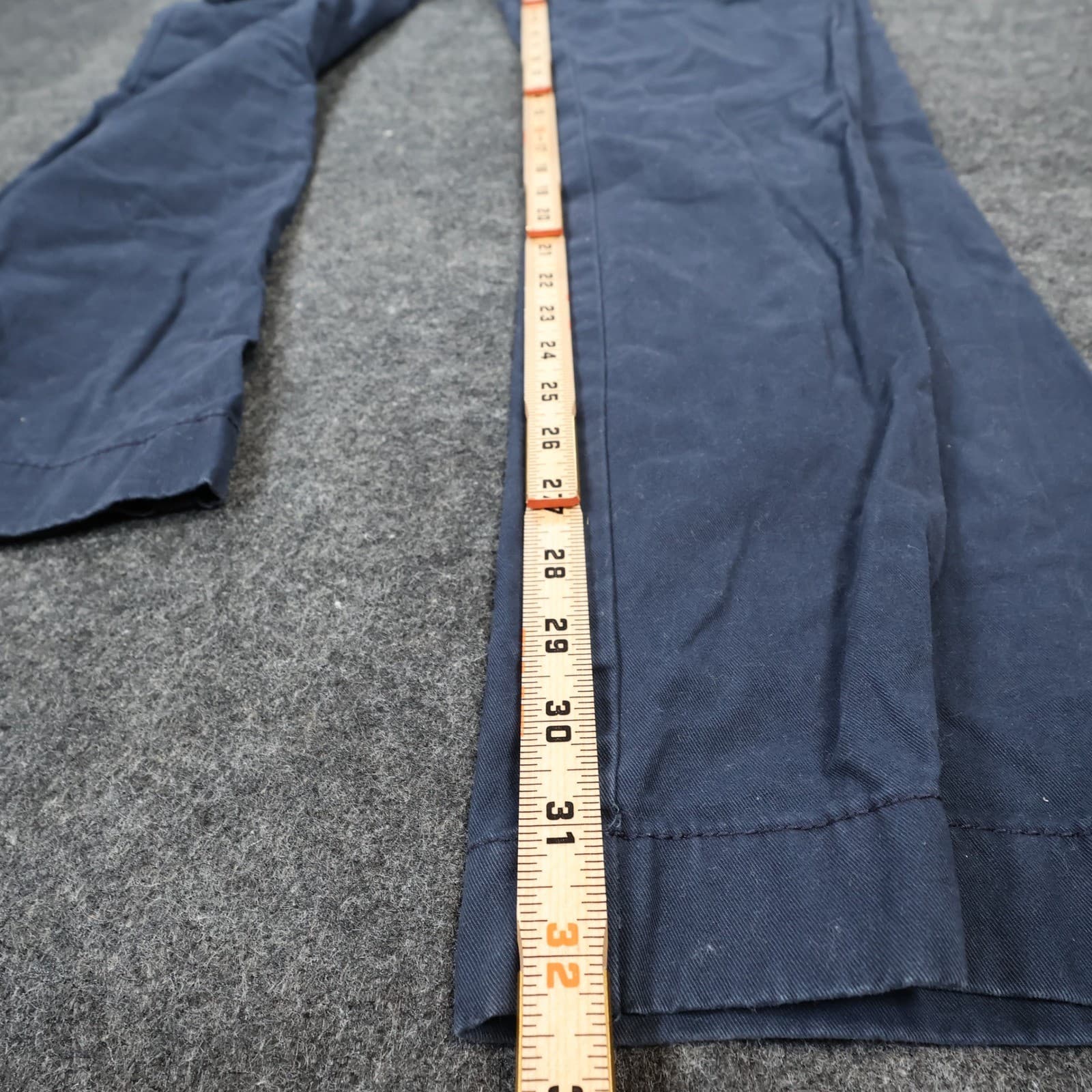 Tommy Hilfiger Chino Pants Mens 32/34 Navy Blue Excellent Tailored Fit Cotton - Thumbnail 4