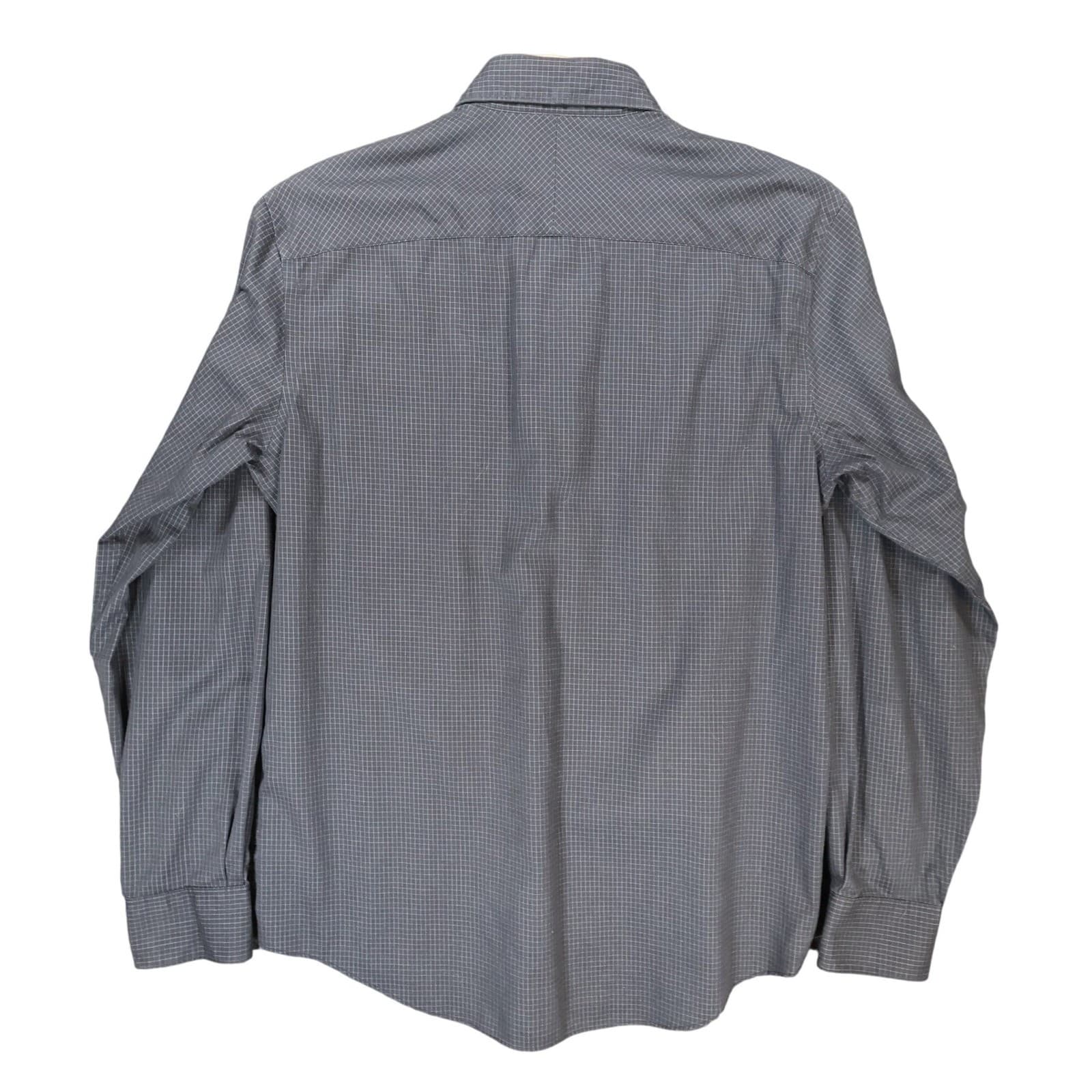 Kenneth Cole Dress Shirt Mens 15.5 34/35 Charcoal Excellent Non-Iron Regular Fit - Thumbnail 2