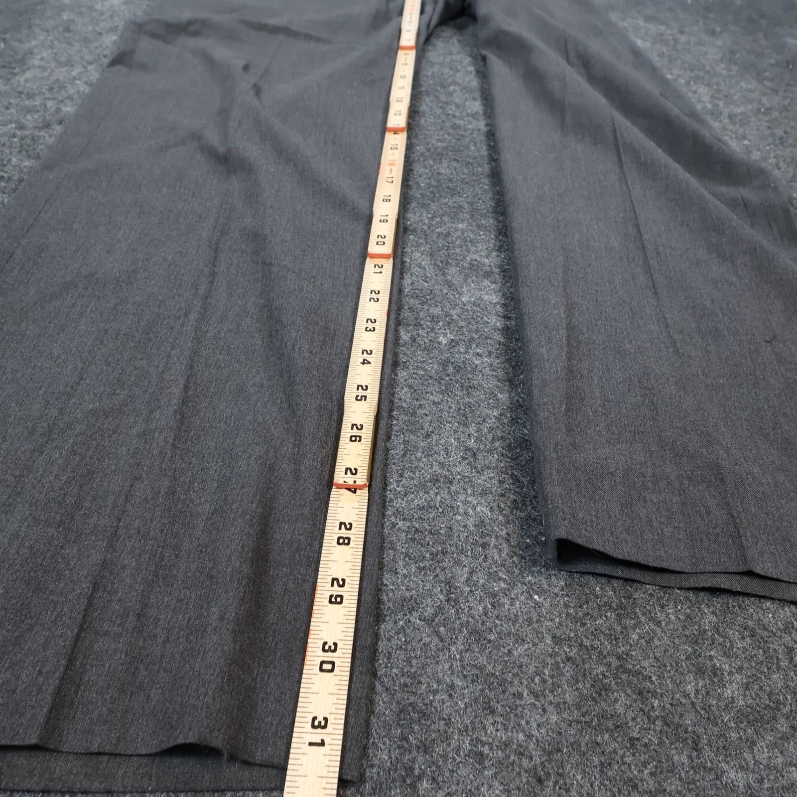 Calvin Klein Dress Pants Mens 34x32 Gray Excellent Flat Front Straight Leg - Thumbnail 4