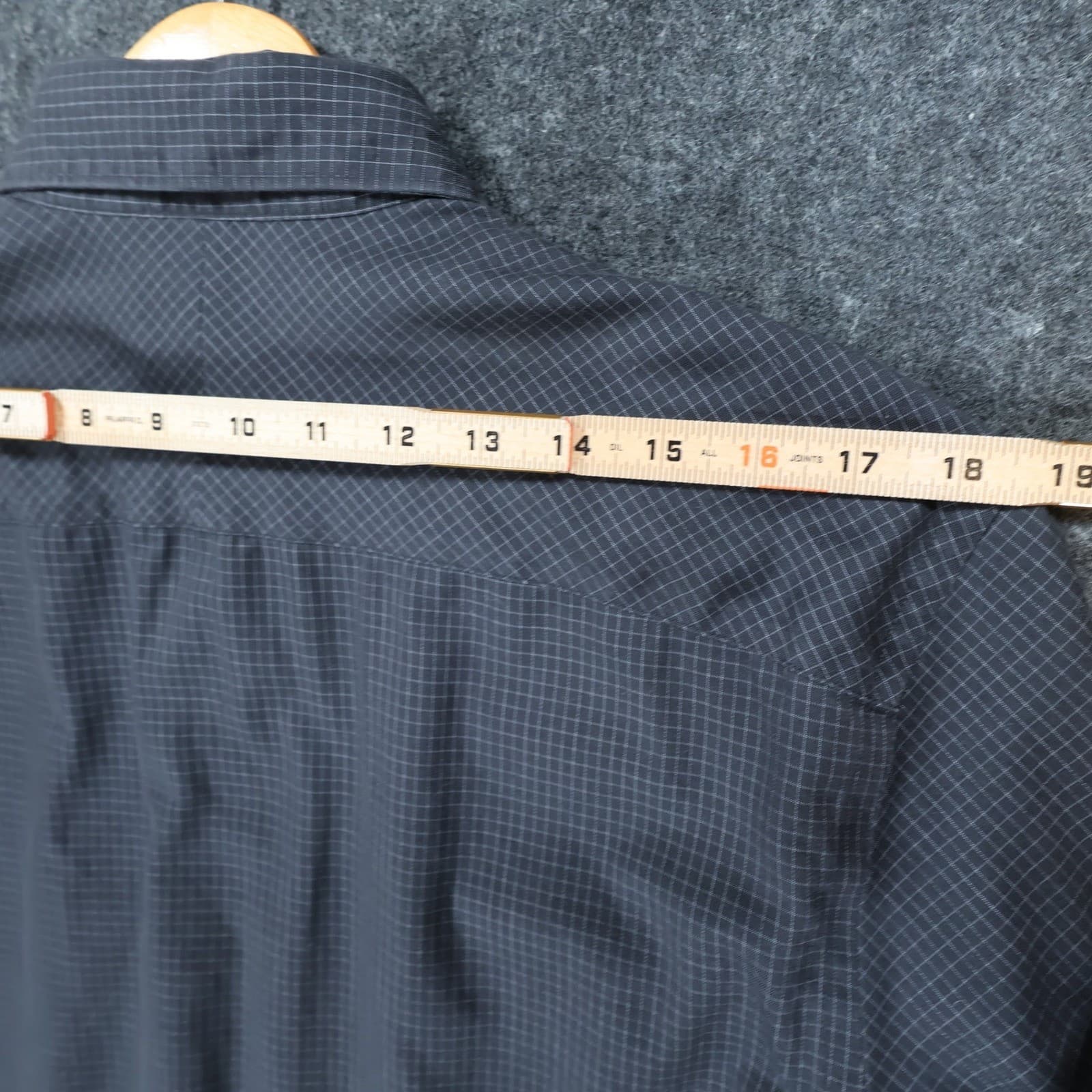 Kenneth Cole Dress Shirt Mens 15.5 34/35 Charcoal Excellent Non-Iron Regular Fit - Thumbnail 6
