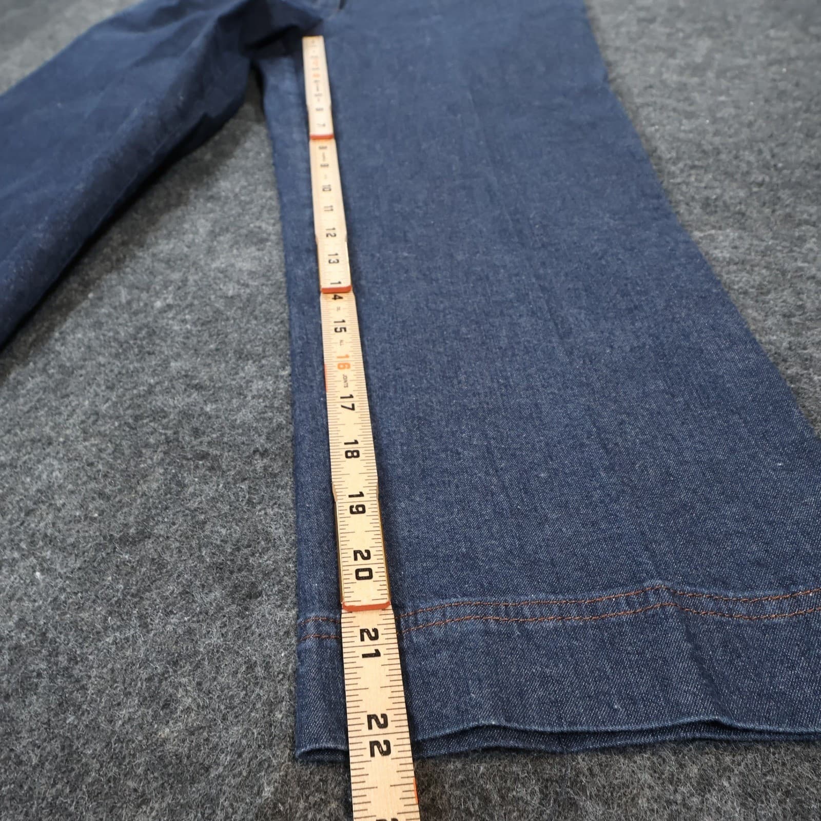 Eileen Fisher Pants Womens Medium Blue Excellent Cropped Denim Trousers - Thumbnail 4
