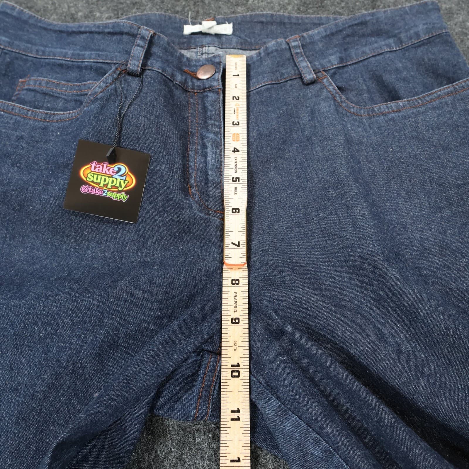 Eileen Fisher Pants Womens Medium Blue Excellent Cropped Denim Trousers - Thumbnail 5