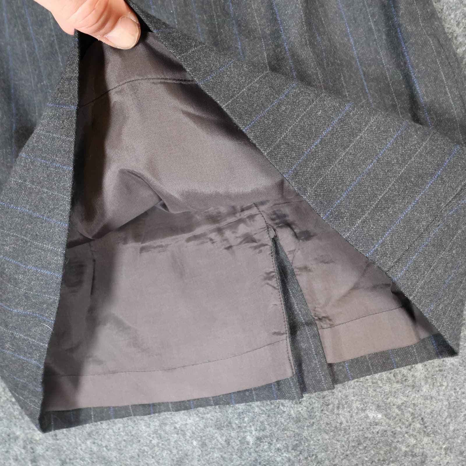 Lauren Ralph Lauren Pencil Skirt Womens 2P Gray Excellent Pinstripe Wool - Thumbnail 8