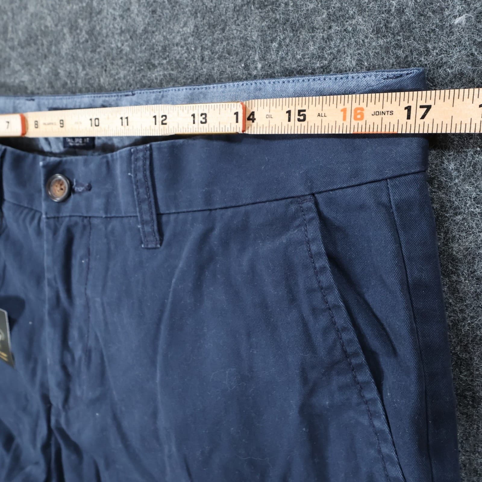 Tommy Hilfiger Chino Pants Mens 32/34 Navy Blue Excellent Tailored Fit Cotton - Thumbnail 5