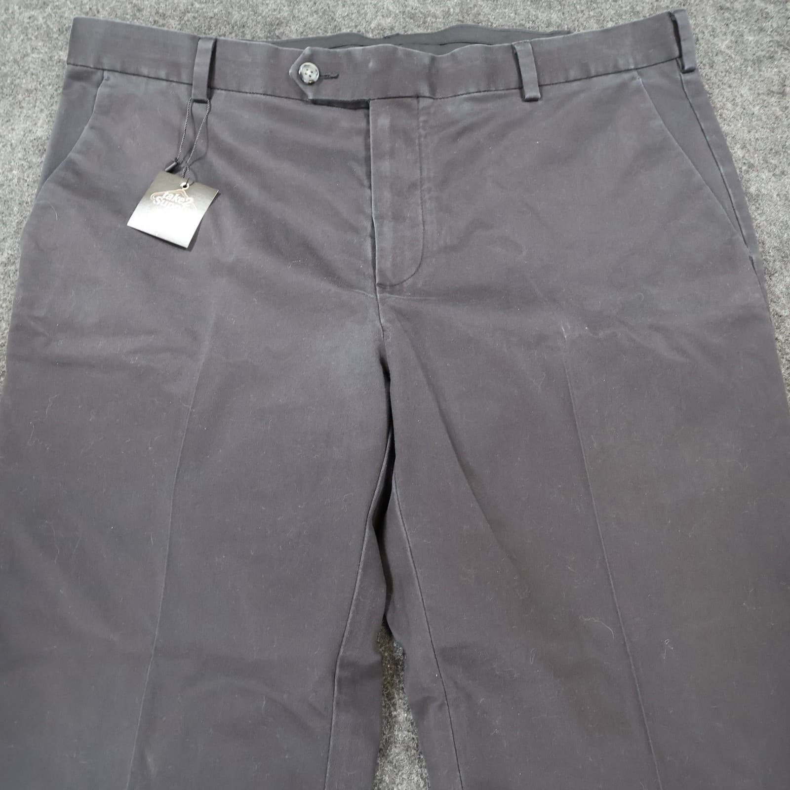 Roundtree & Yorke Chino Pants Mens 38x28 Black Excellent Stretch Twill - Thumbnail 9
