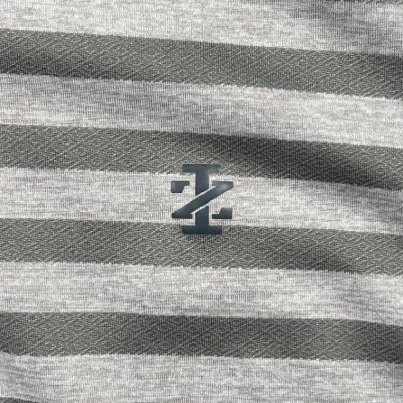 IZOD Golf Polo Shirt Mens XL Grey Excellent Striped Short Sleeve Stretch - Thumbnail 6