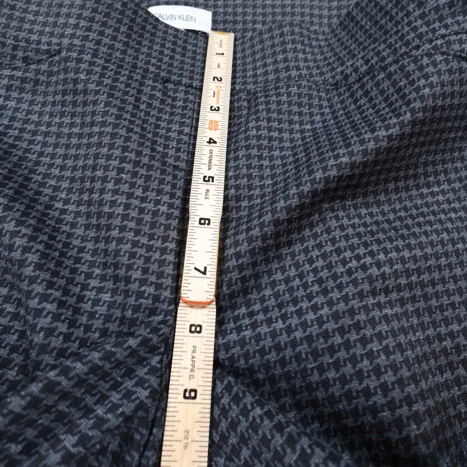 Calvin Klein Dress Pants Womens 2 Grey Excellent Houndstooth Stretch Pull On - Thumbnail 5