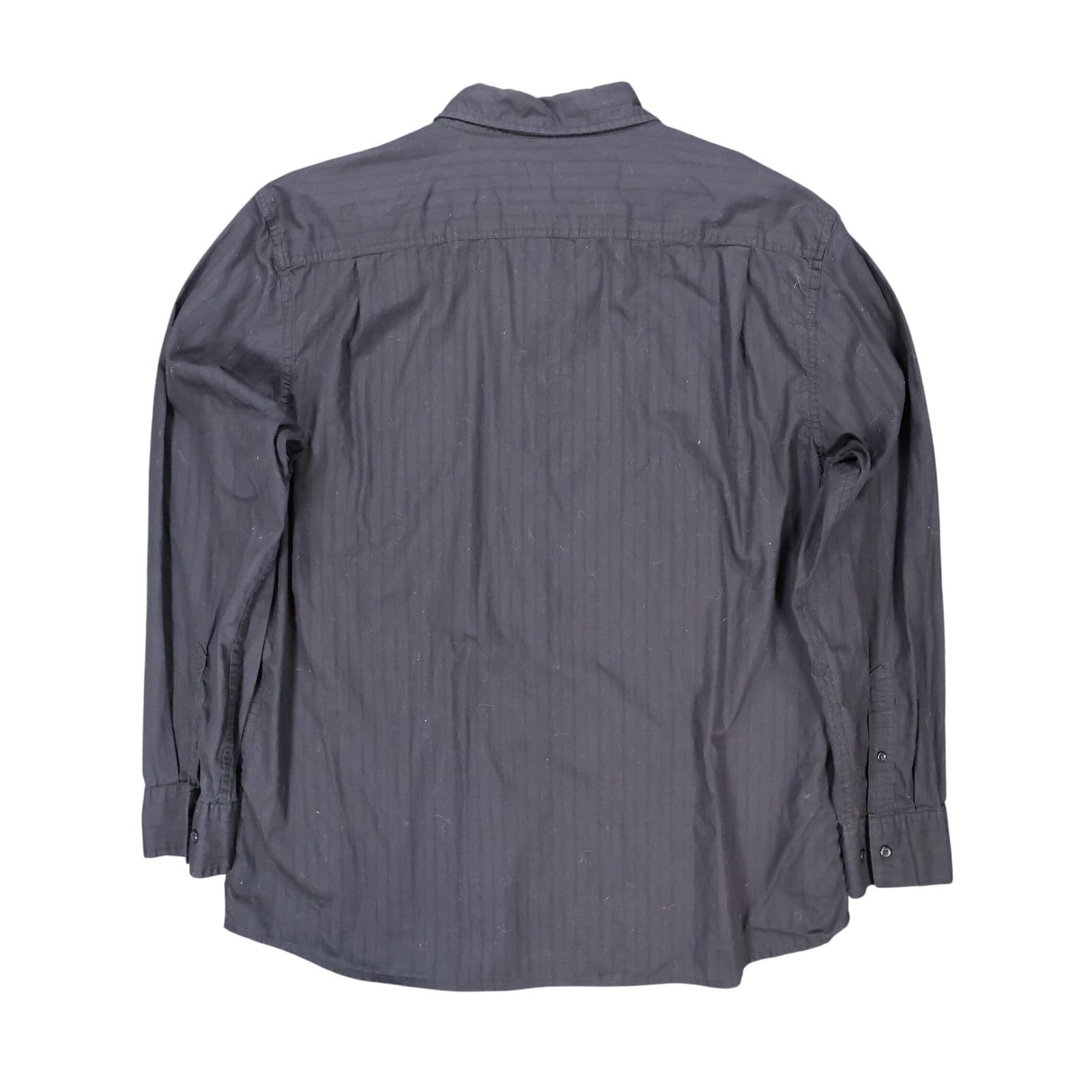 Sonoma Button Down Shirt Mens XL Black Excellent Casual Poplin Striped - Thumbnail 2