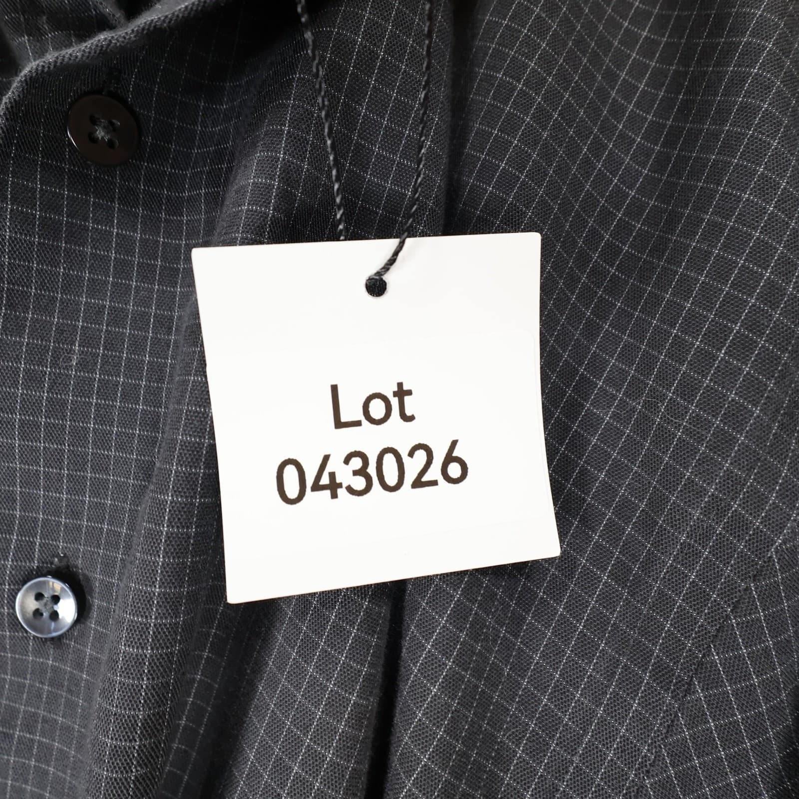 Kenneth Cole Dress Shirt Mens 15.5 34/35 Charcoal Excellent Non-Iron Regular Fit - Thumbnail 12