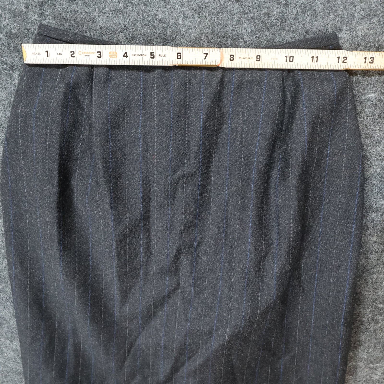Lauren Ralph Lauren Pencil Skirt Womens 2P Gray Excellent Pinstripe Wool - Thumbnail 3