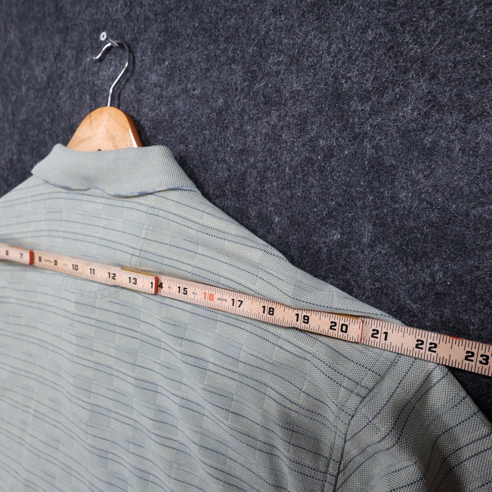 Arrow Polo Shirt Mens XXL Green Excellent Striped Short Sleeve Cotton Blend - Thumbnail 6