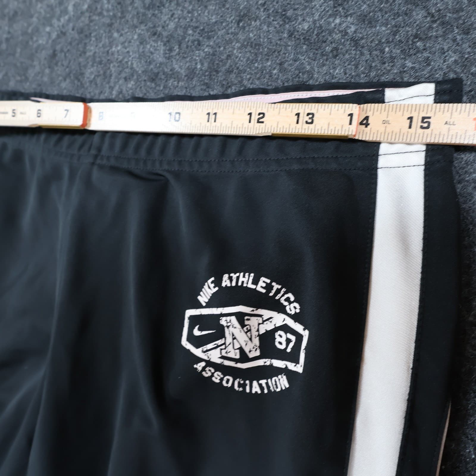 Nike Track Pants Girls M Black Excellent Side Stripe Athletics Logo - Thumbnail 6