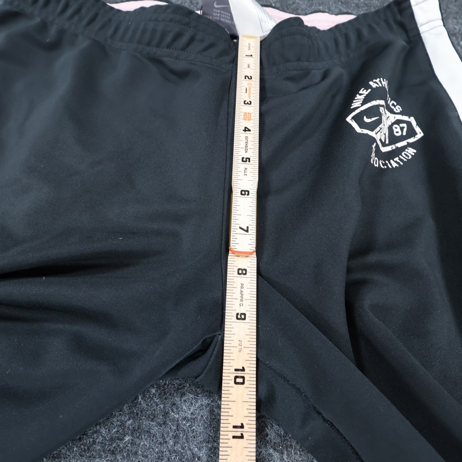 Nike Track Pants Girls M Black Excellent Side Stripe Athletics Logo - Thumbnail 5