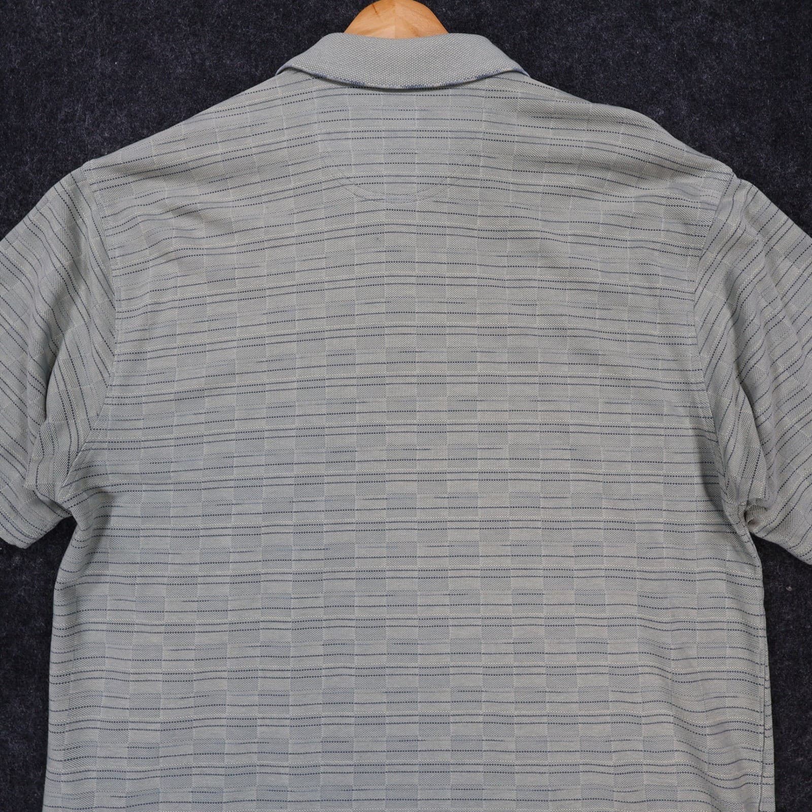 Arrow Polo Shirt Mens XXL Green Excellent Striped Short Sleeve Cotton Blend - Thumbnail 10