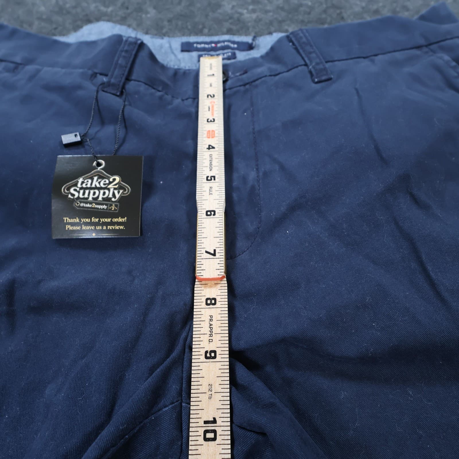 Tommy Hilfiger Chino Pants Mens 32/34 Navy Blue Excellent Tailored Fit Cotton - Thumbnail 6