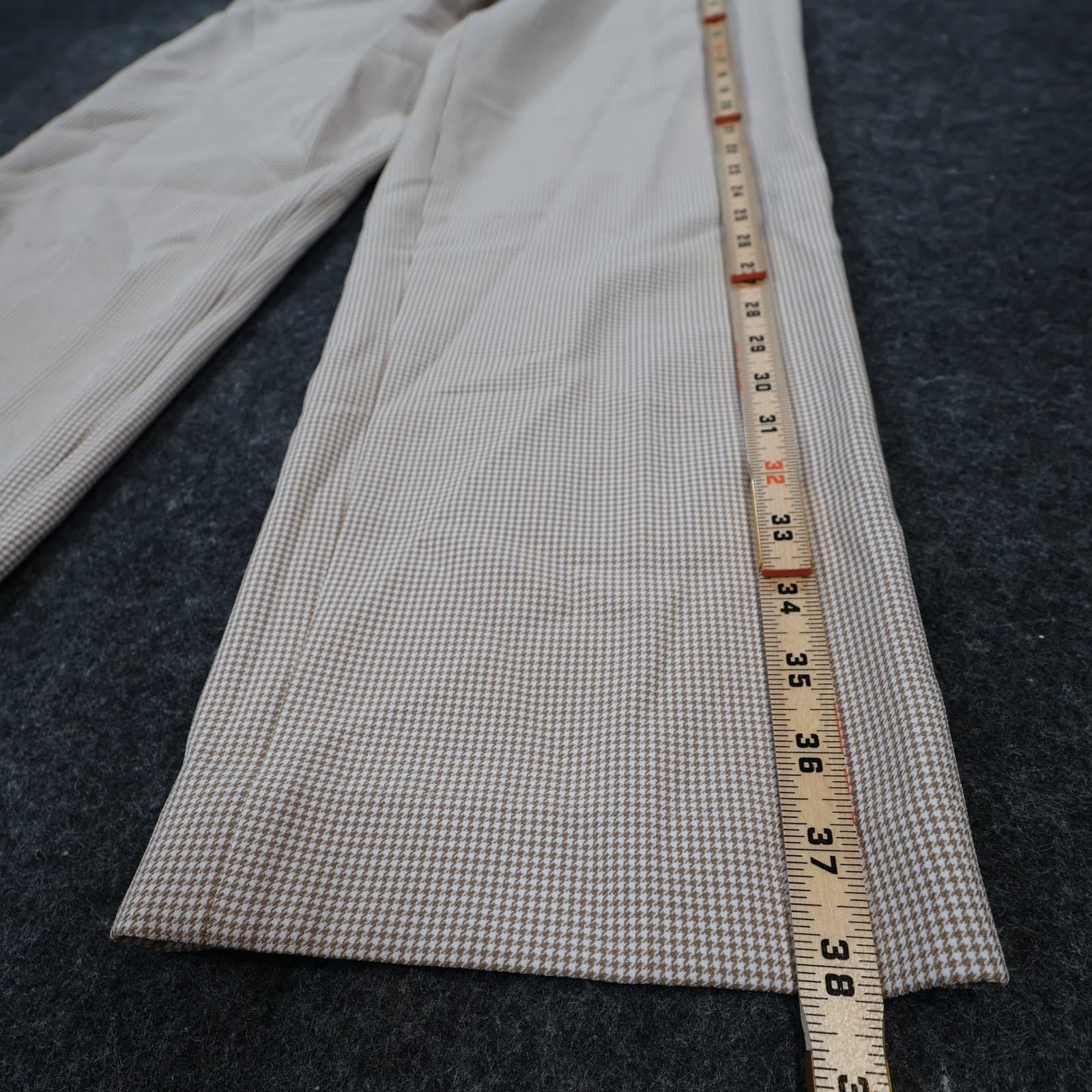 Rafaella Trousers Womens 10P Tan Excellent Houndstooth - Thumbnail 3
