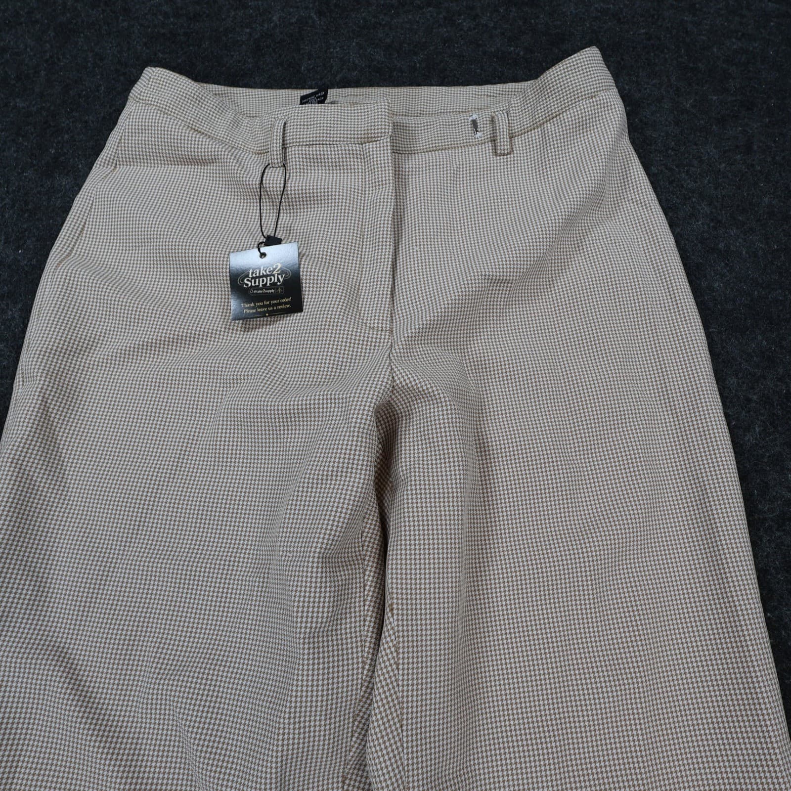 Rafaella Trousers Womens 10P Tan Excellent Houndstooth - Thumbnail 8